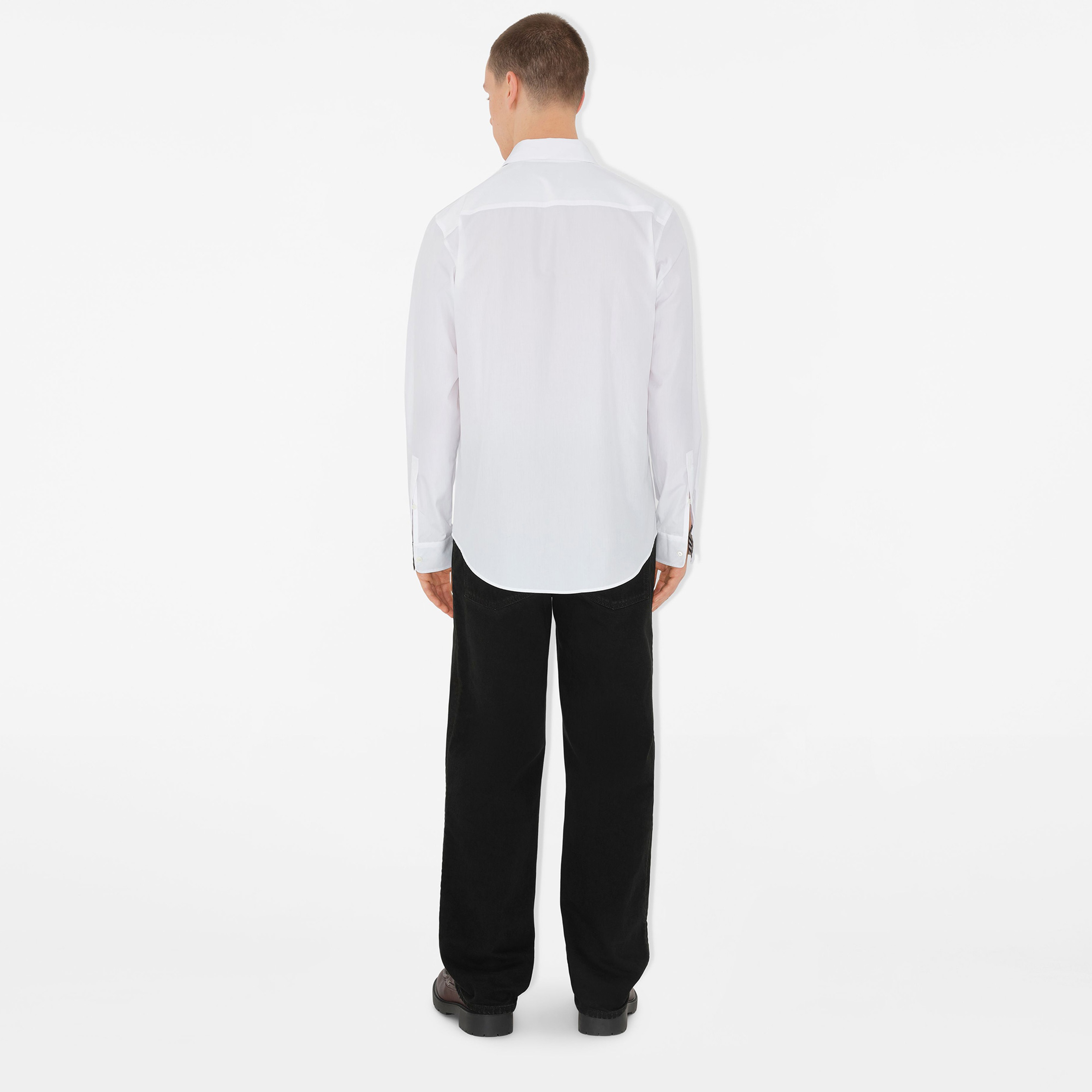 Burberry Ros Slim Fit Cotton Erkek Beyaz Gömlek