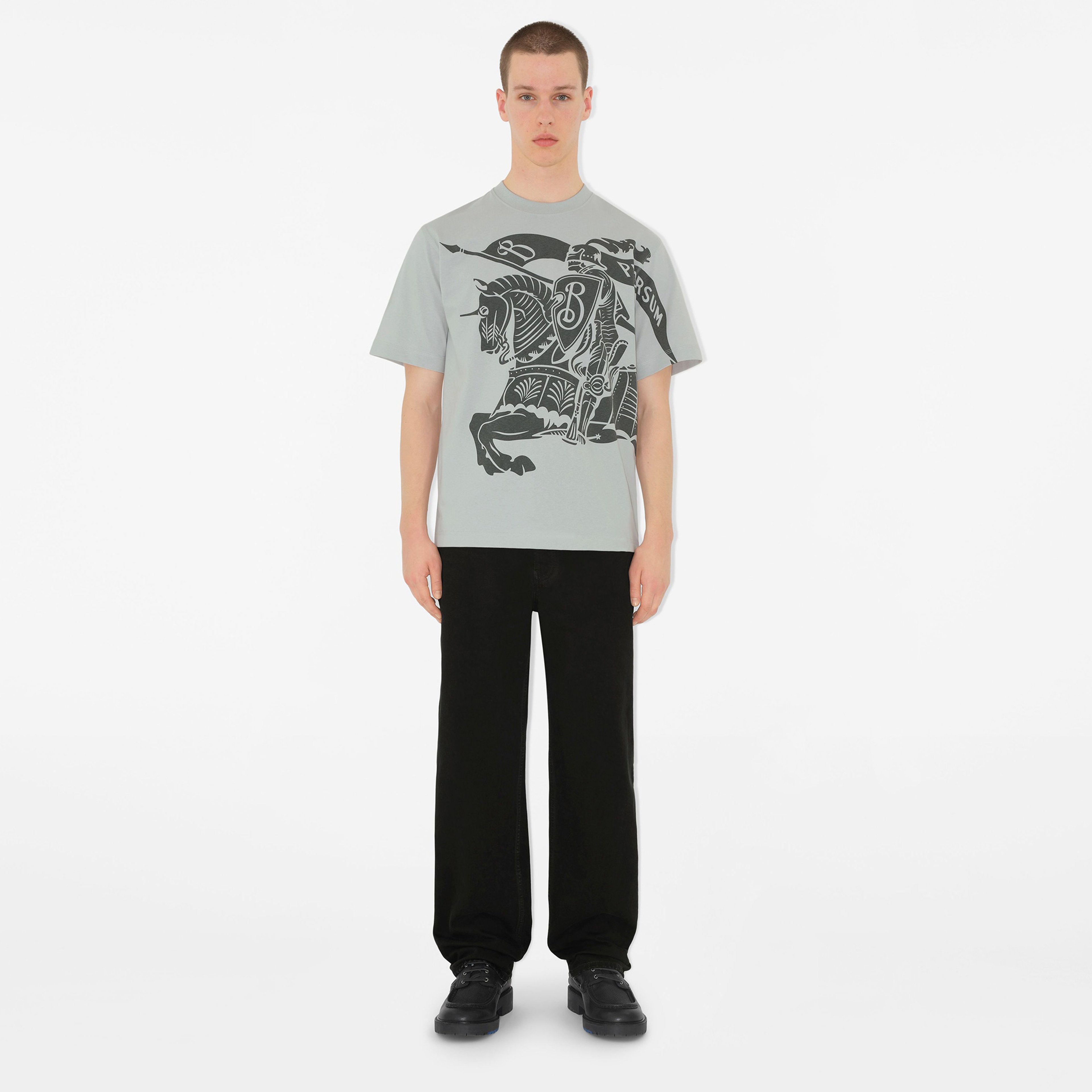 Burberry For Cotton Erkek Mavi T-Shirt