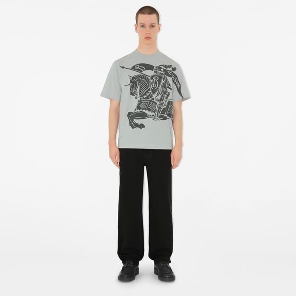 Burberry For Cotton Erkek Mavi T-Shirt