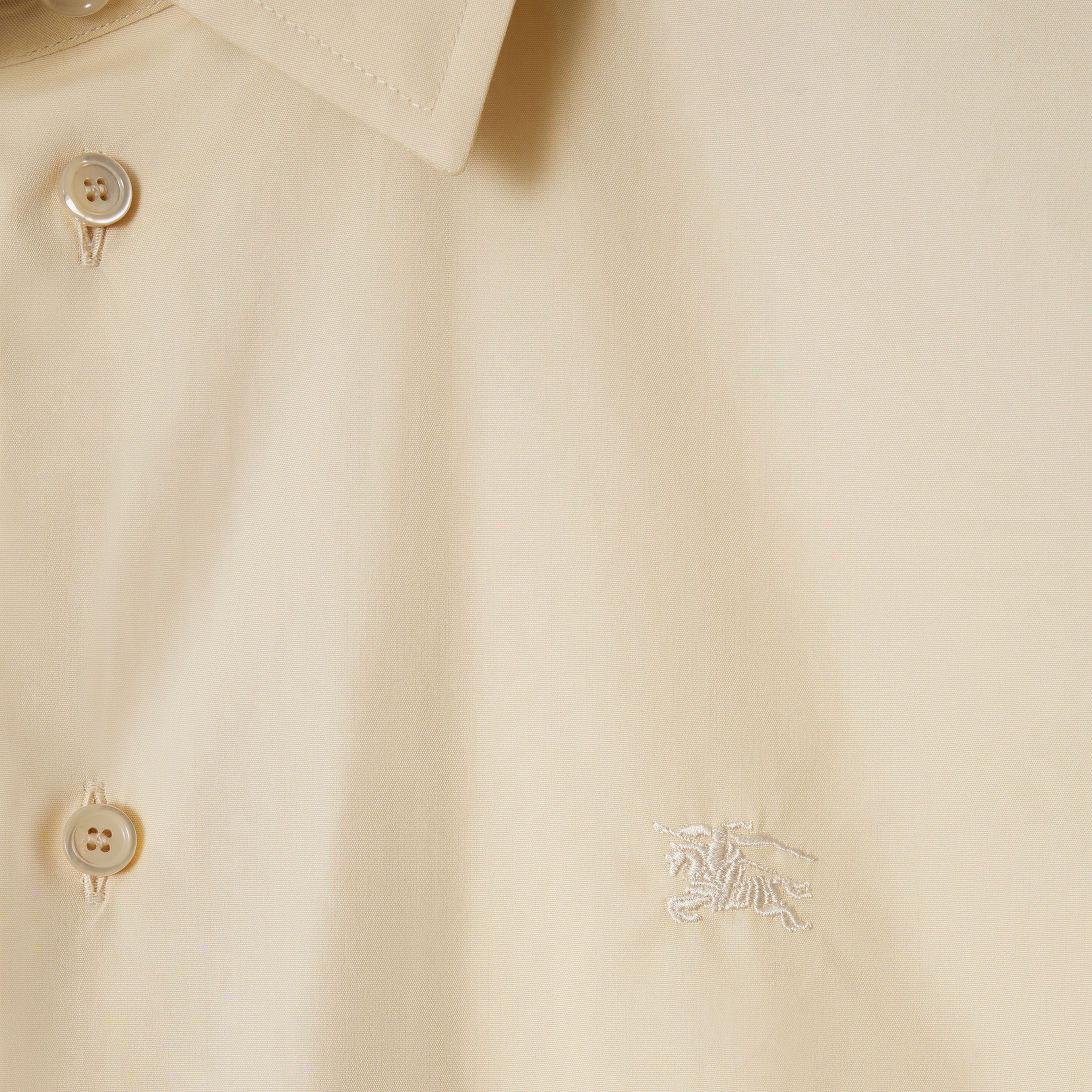 Burberry Ros Slim Fit Cotton Erkek Krem Gömlek