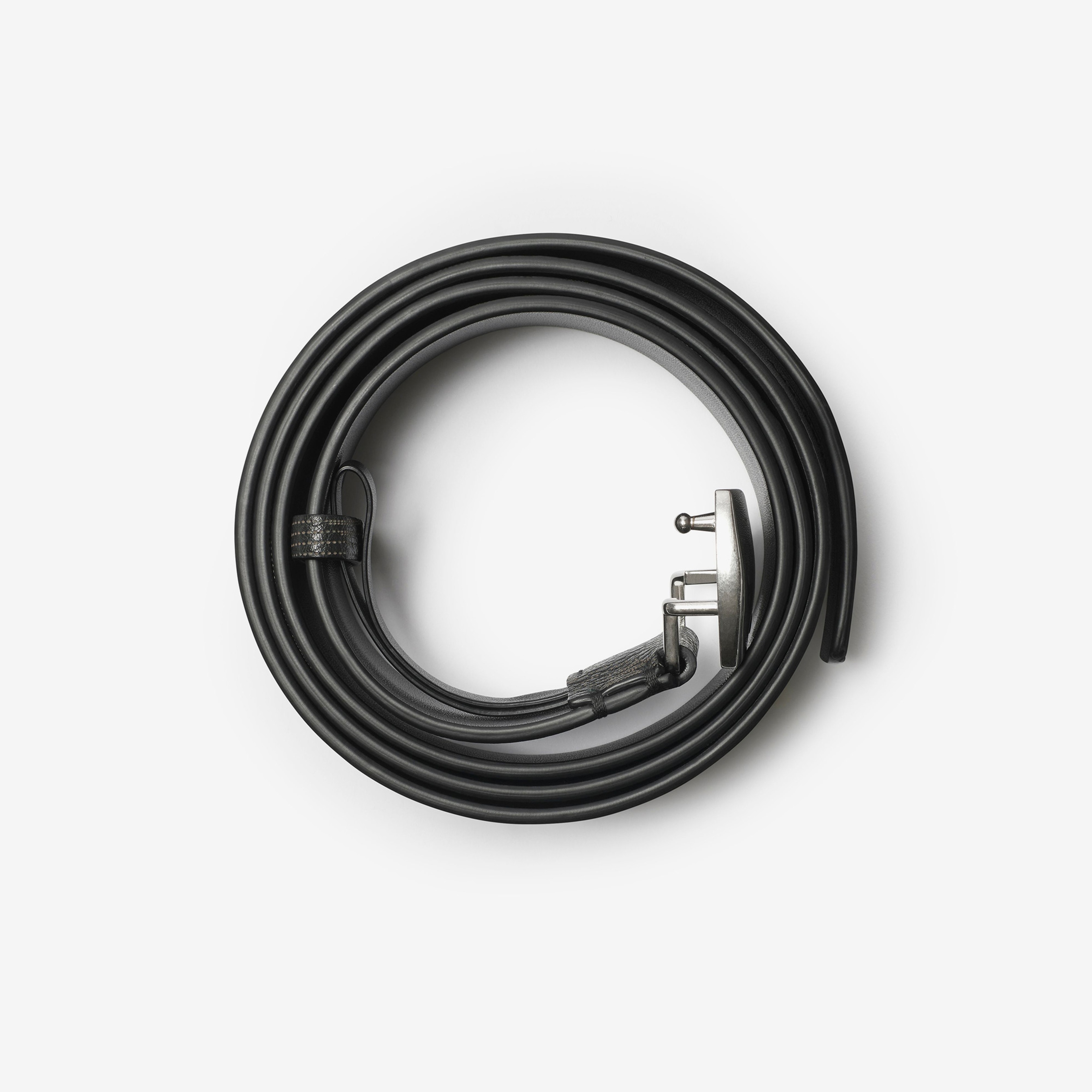 Burberry Rw7 Leather Shield Erkek Siyah Kemer