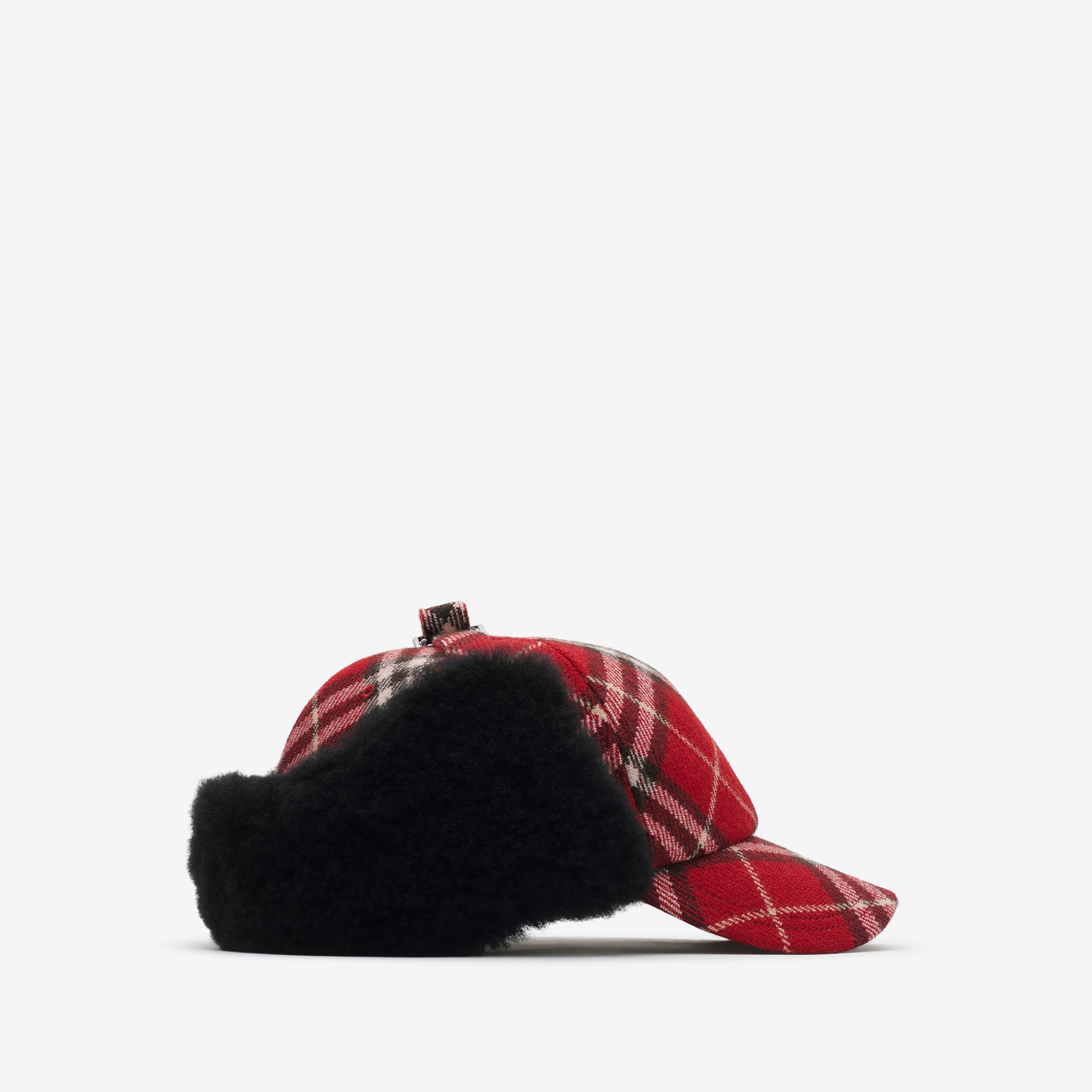 Burberry Lny Wool Trapper Erkek Kırmızı Şapka