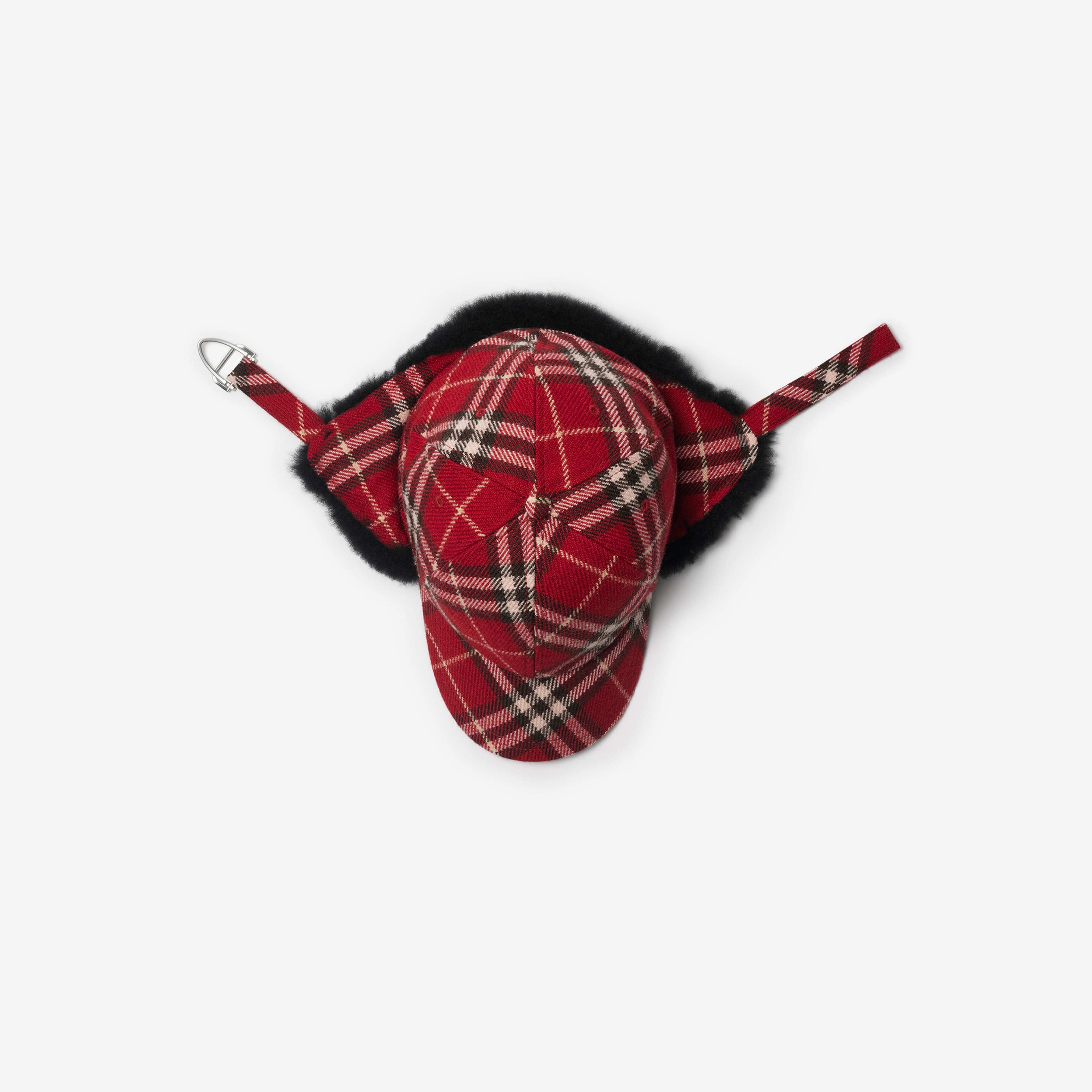 Burberry Lny Wool Trapper Erkek Kırmızı Şapka