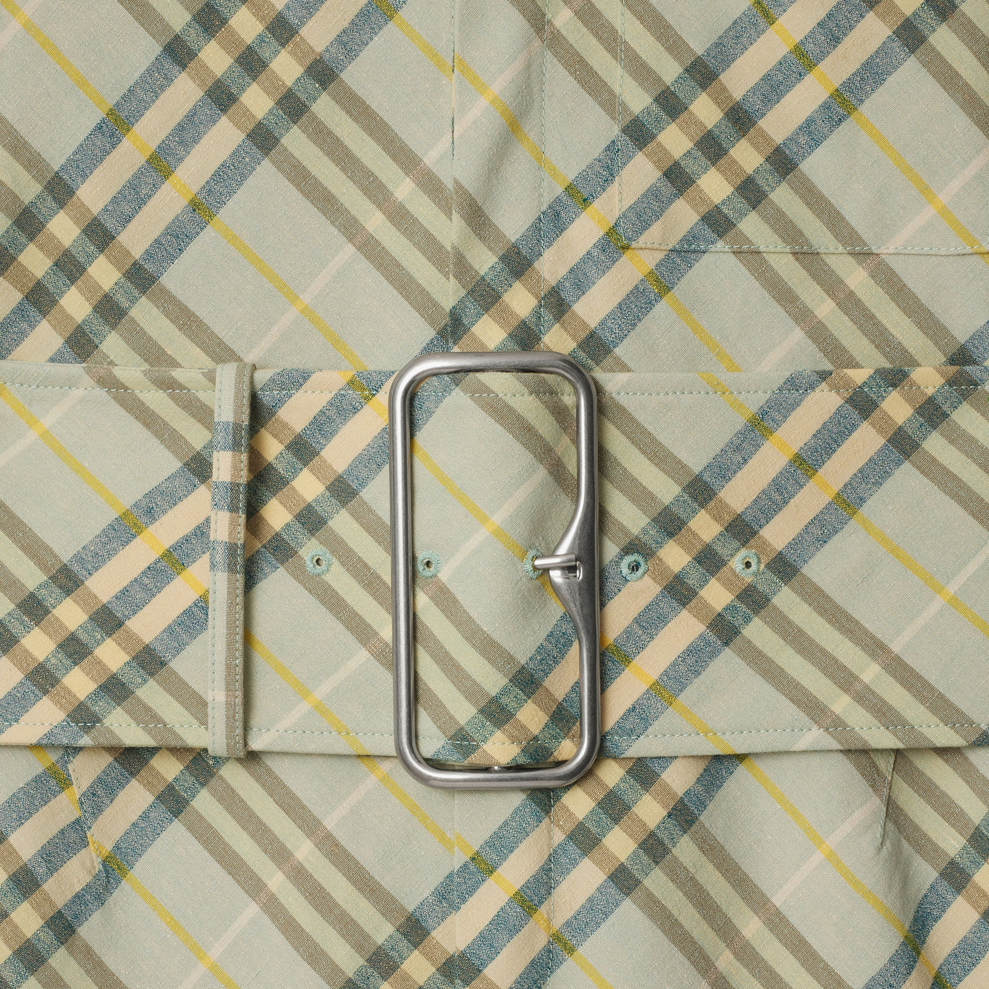 Burberry Ros Stretch Linen Kadın Krem Elbise