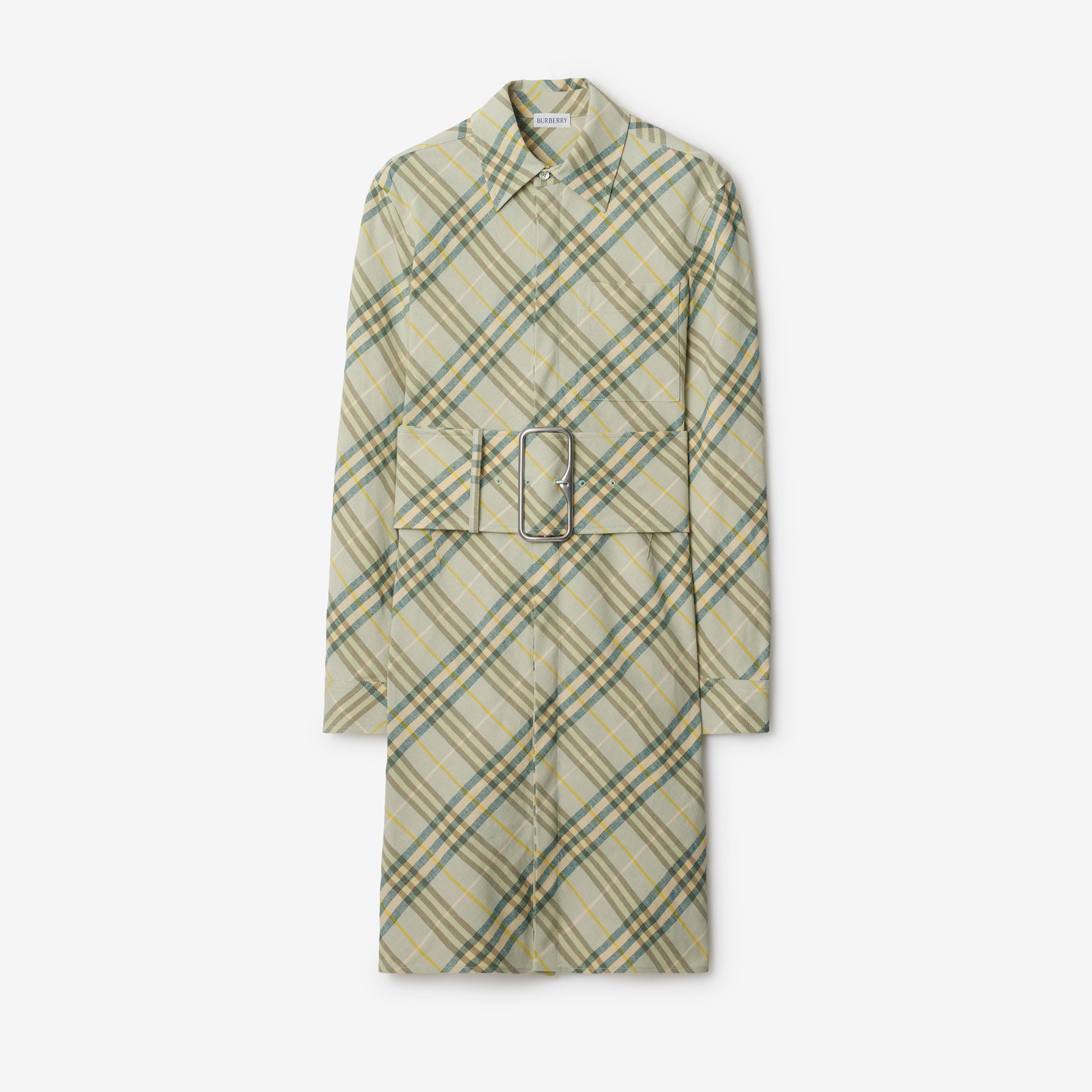 Burberry Ros Stretch Linen Kadın Krem Elbise