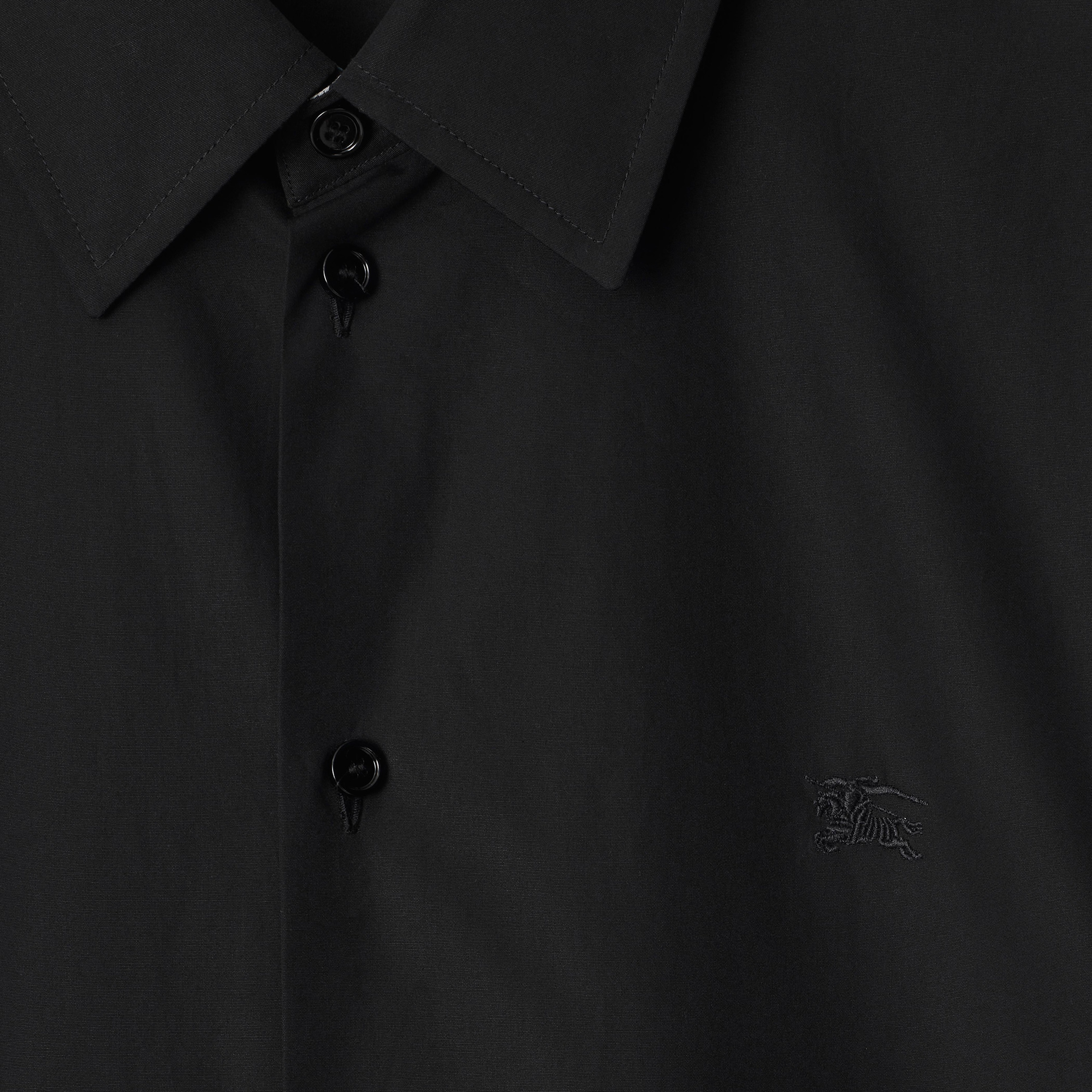 Burberry Ros Slim Fit Cotton Erkek Siyah Gömlek