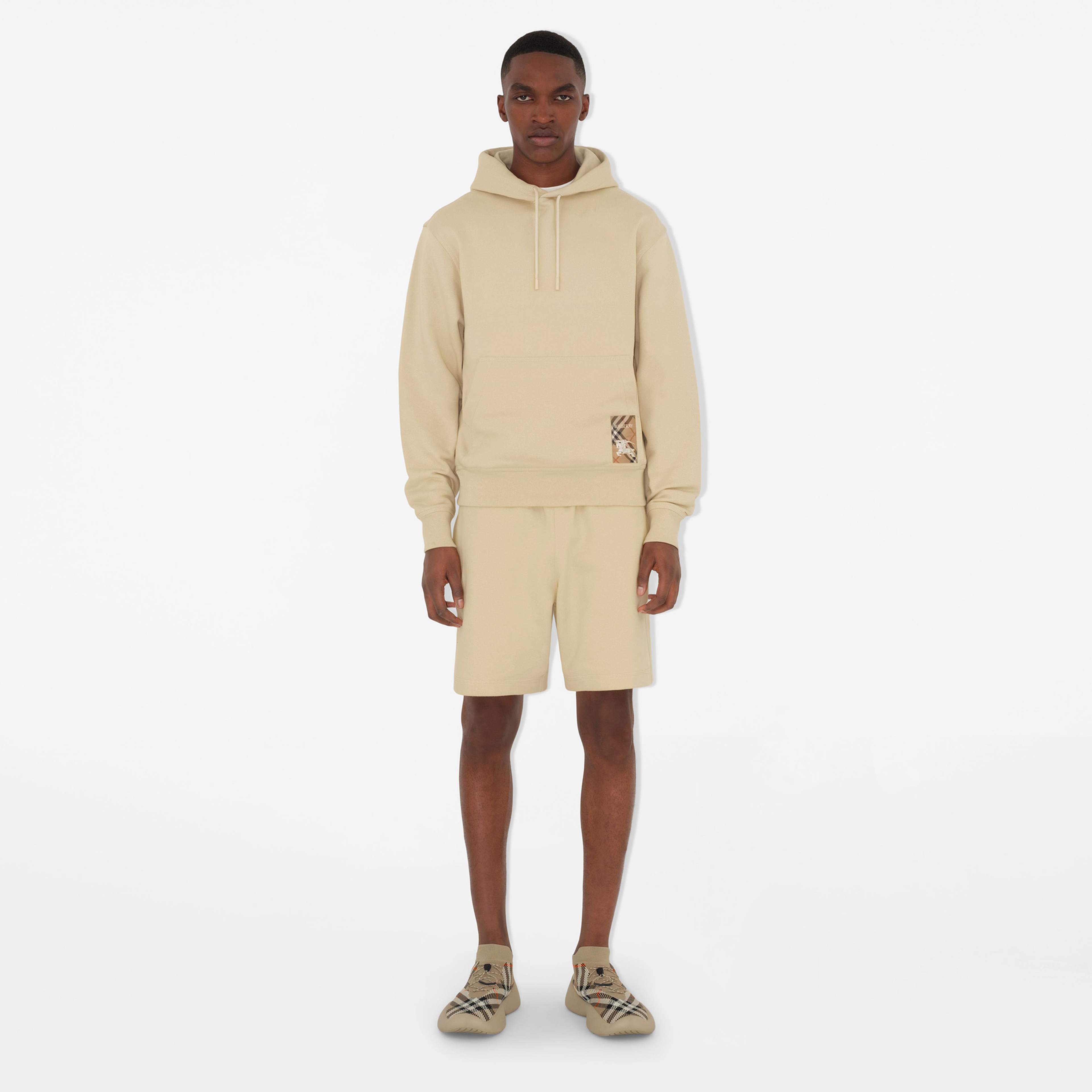 Burberry For Label Cotton Erkek Krem Şort