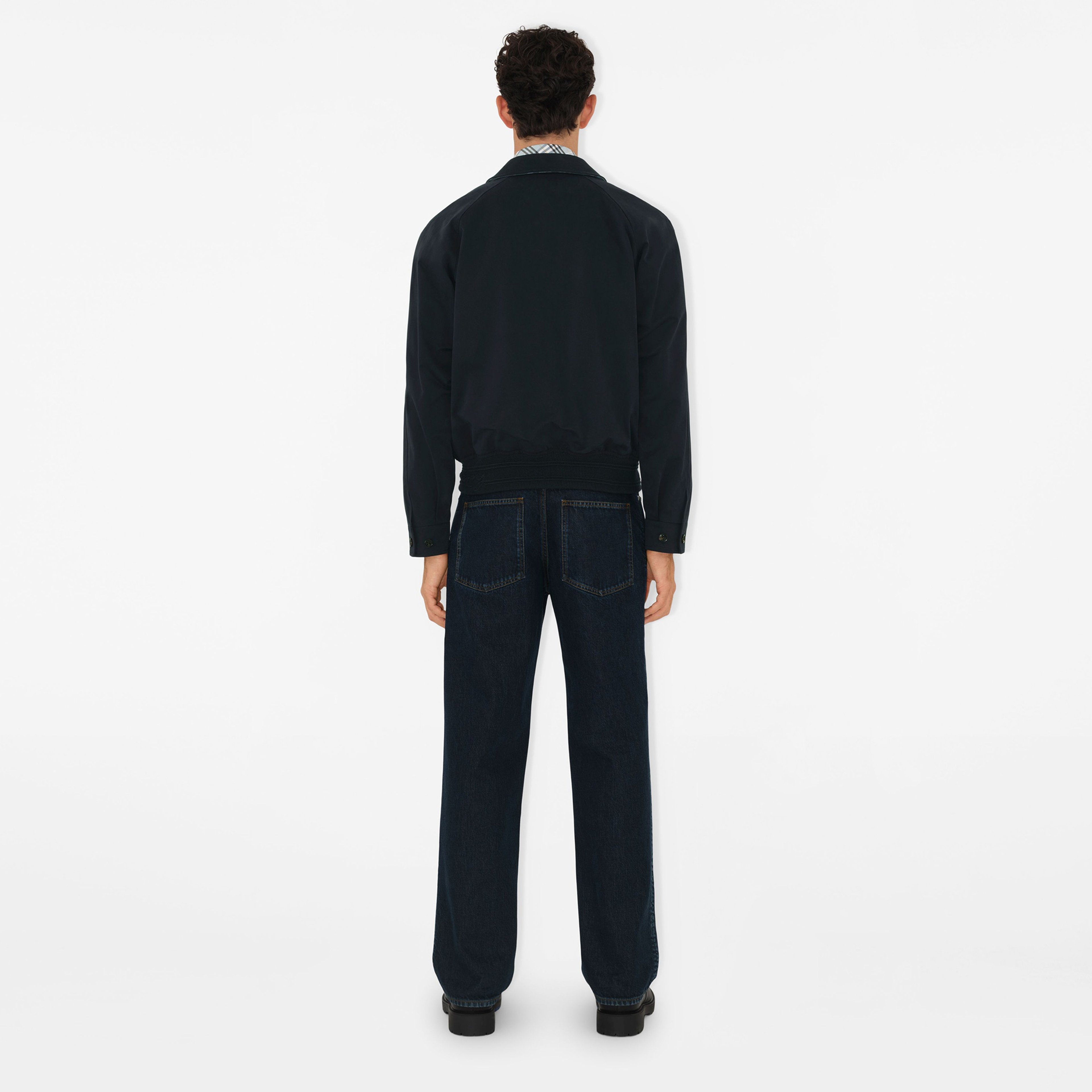 Burberry Tec Cotton Harrington Erkek Lacivert Mont