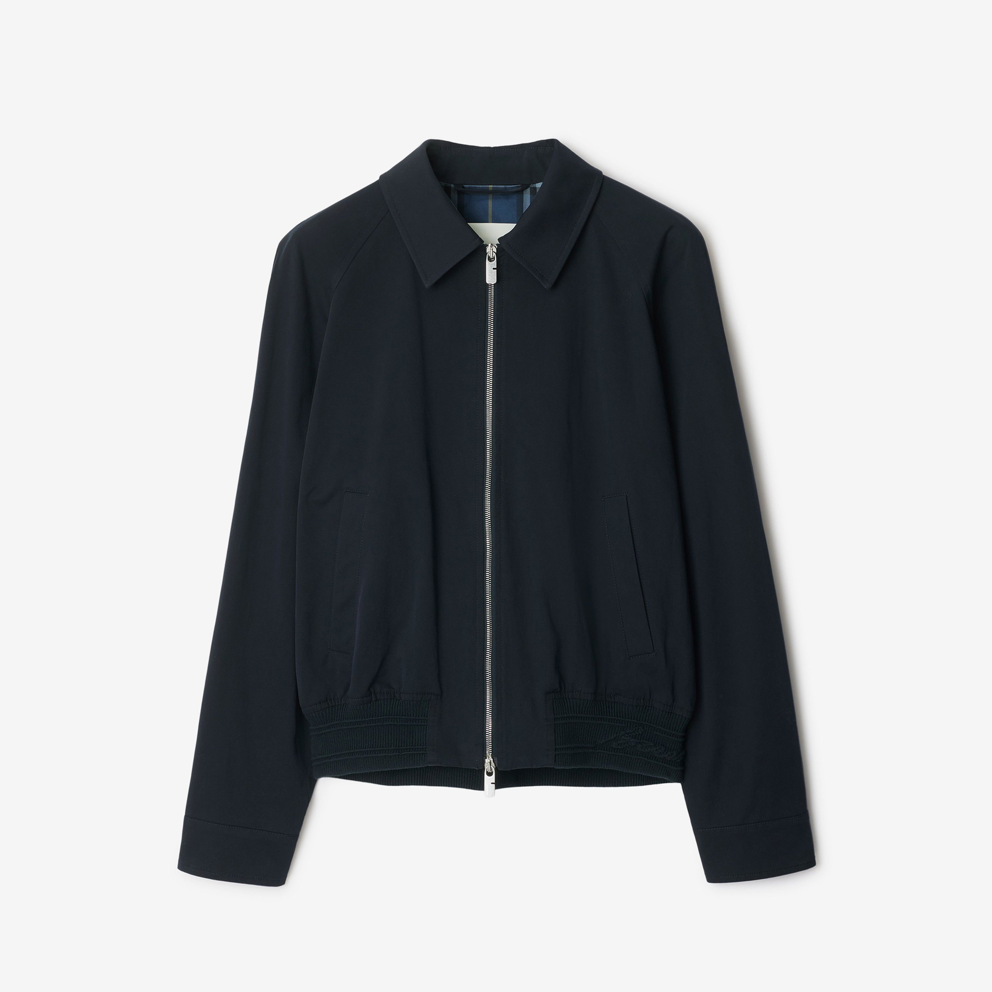 Burberry Tec Cotton Harrington Erkek Lacivert Mont