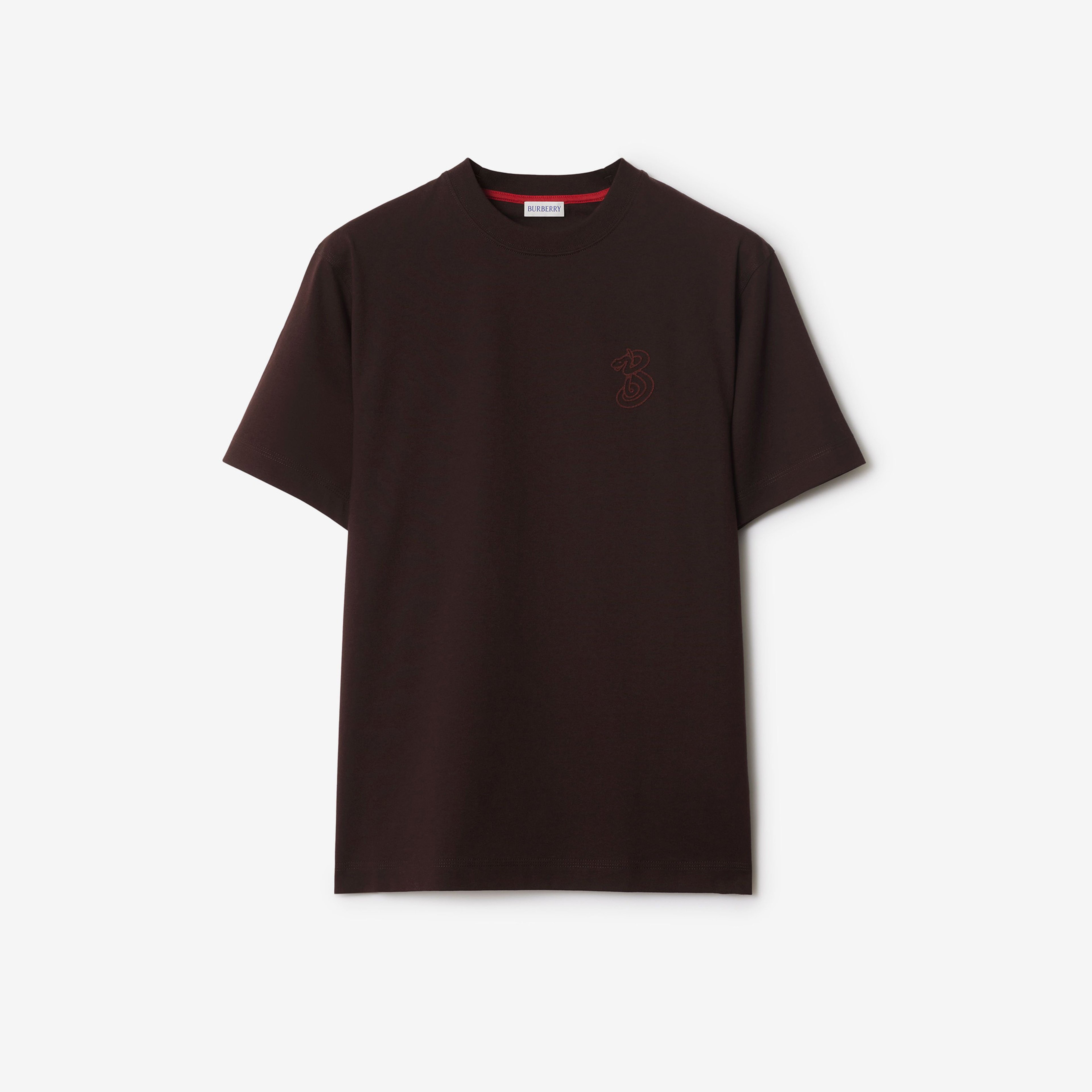 Burberry Lny25 Ots Snake Cotton Erkek Siyah T-Shirt