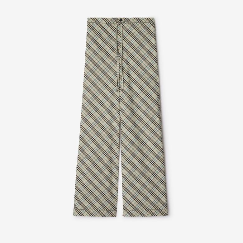 Burberry Giu Cotton Pyjama Kadın Bej Pantolon