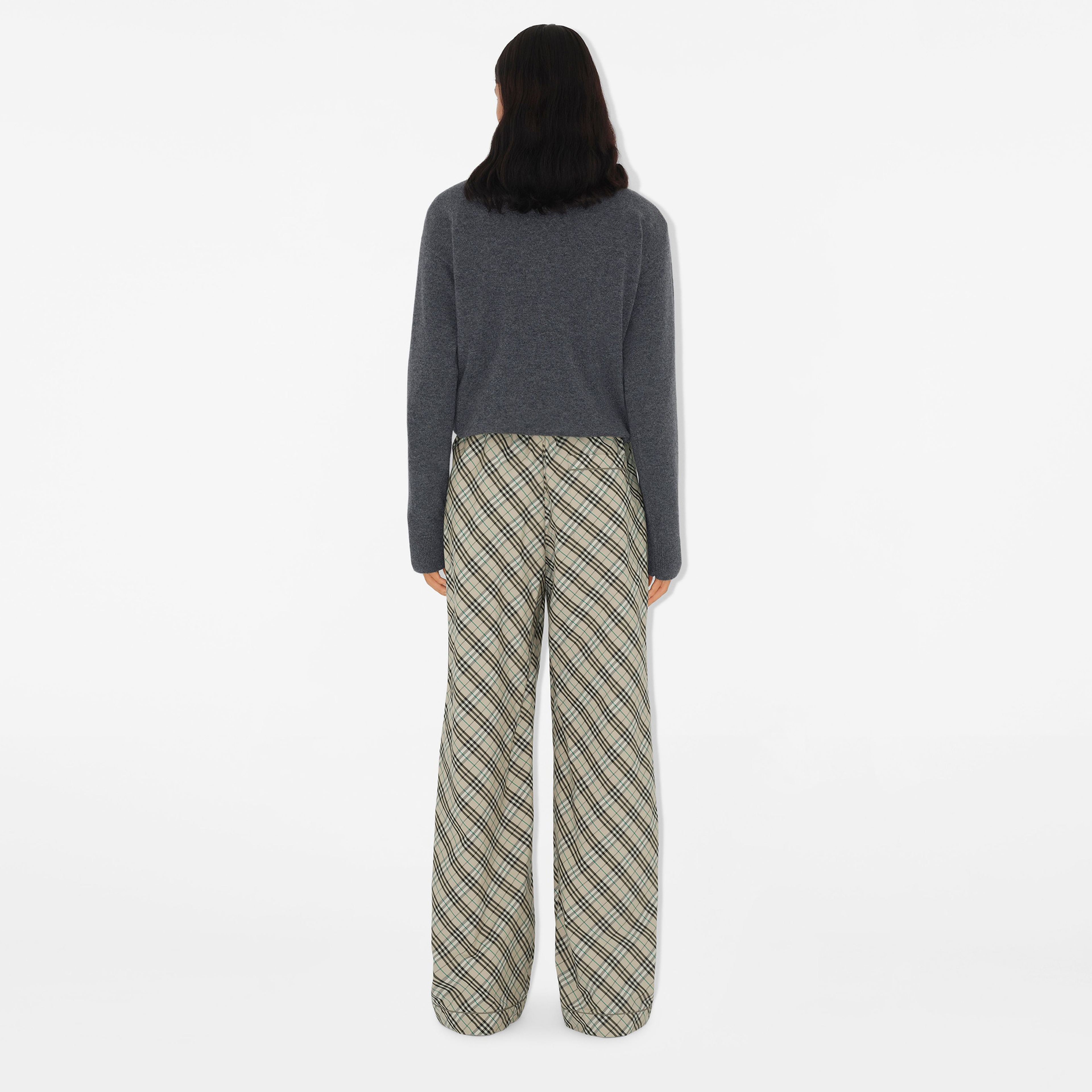 Burberry Giu Cotton Pyjama Kadın Bej Pantolon