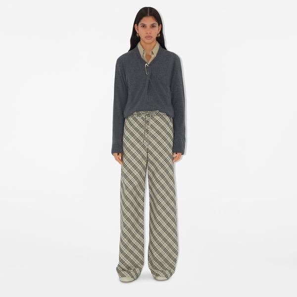 Burberry Giu Cotton Pyjama Kadın Bej Pantolon