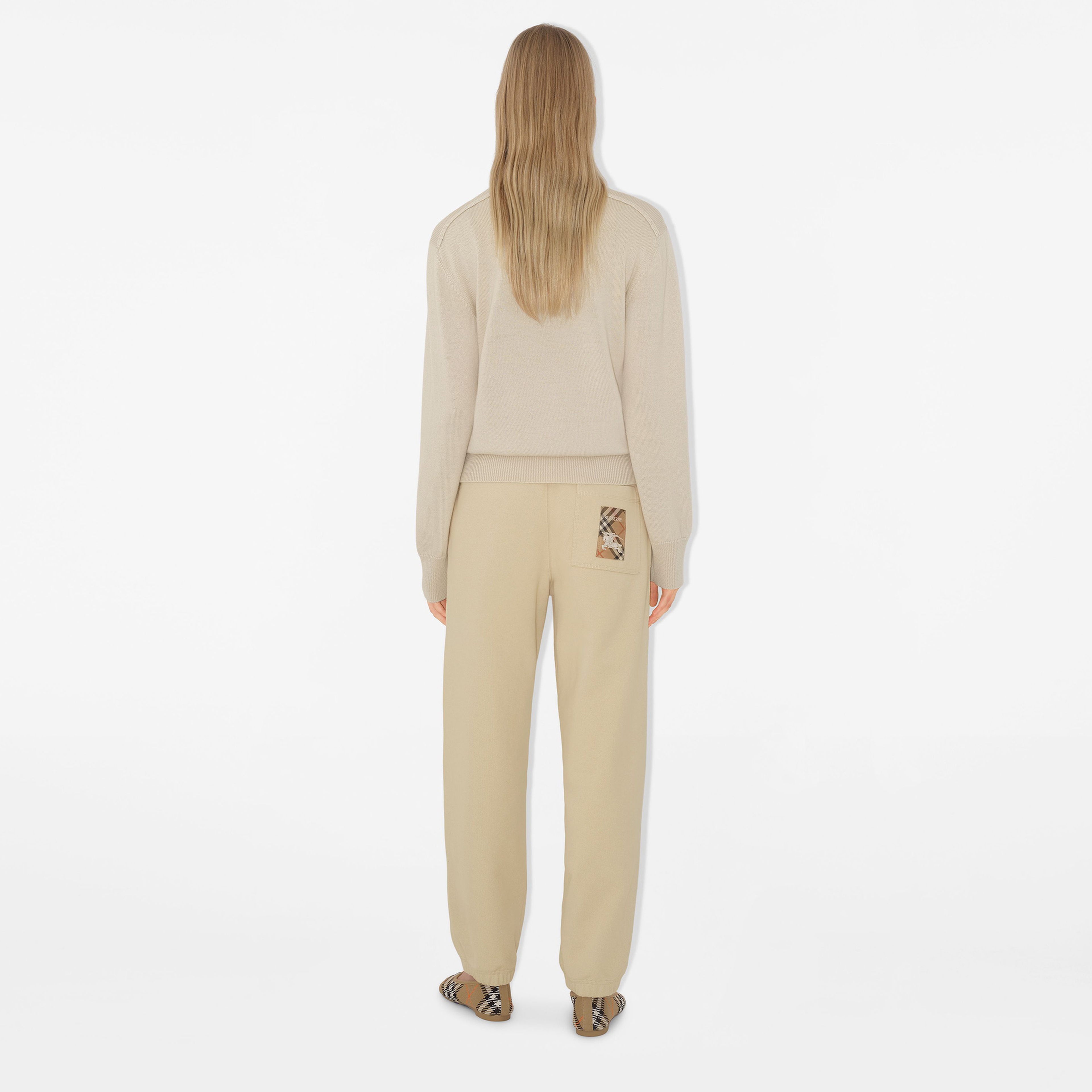 Burberry For Label Cotton Jogging Kadın Krem Eşofman Altı