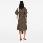 Burberry Ros Silk Blend Kadın Haki Elbise