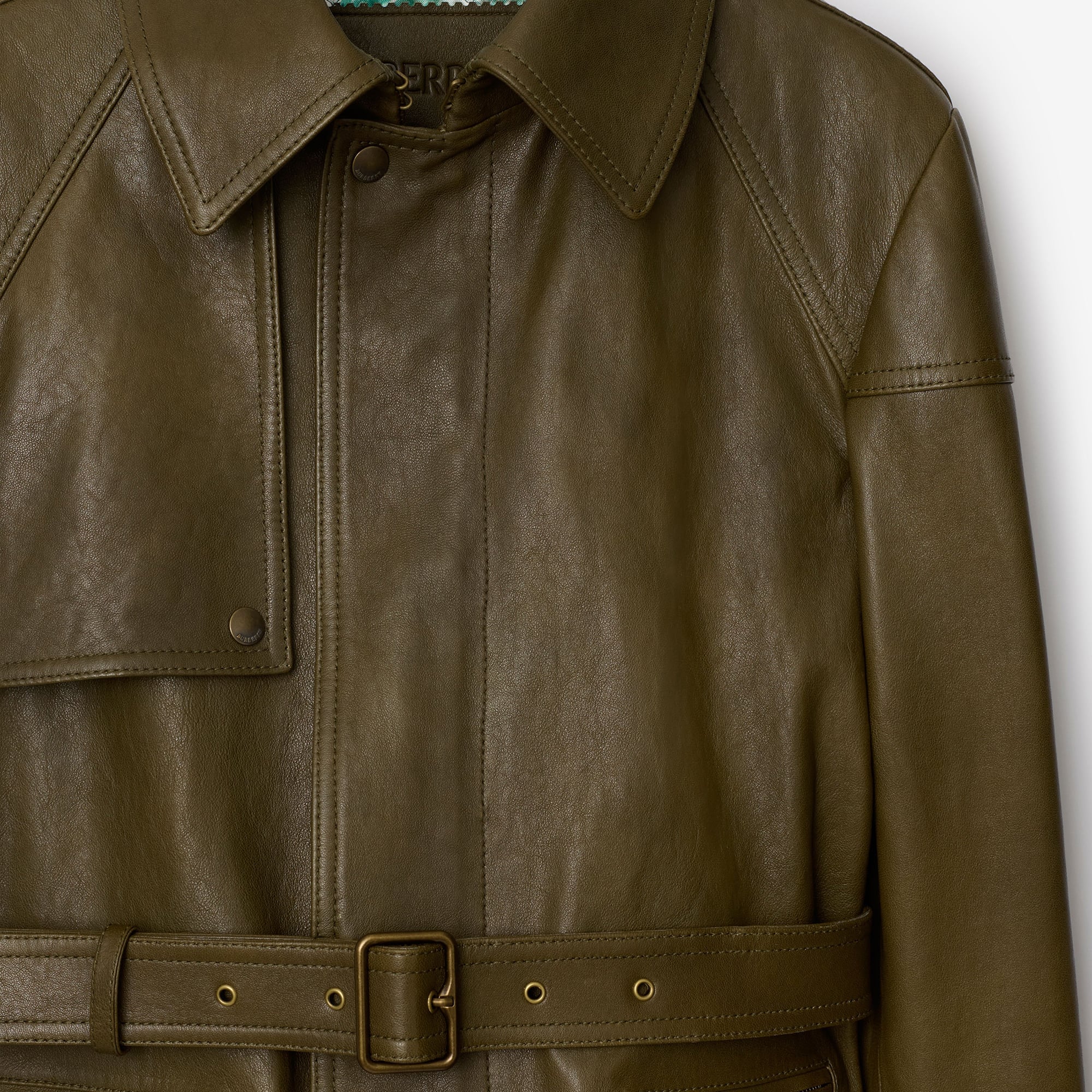 Burberry Mor Ed Leather Kadın Yeşil Mont48103279| Occasion