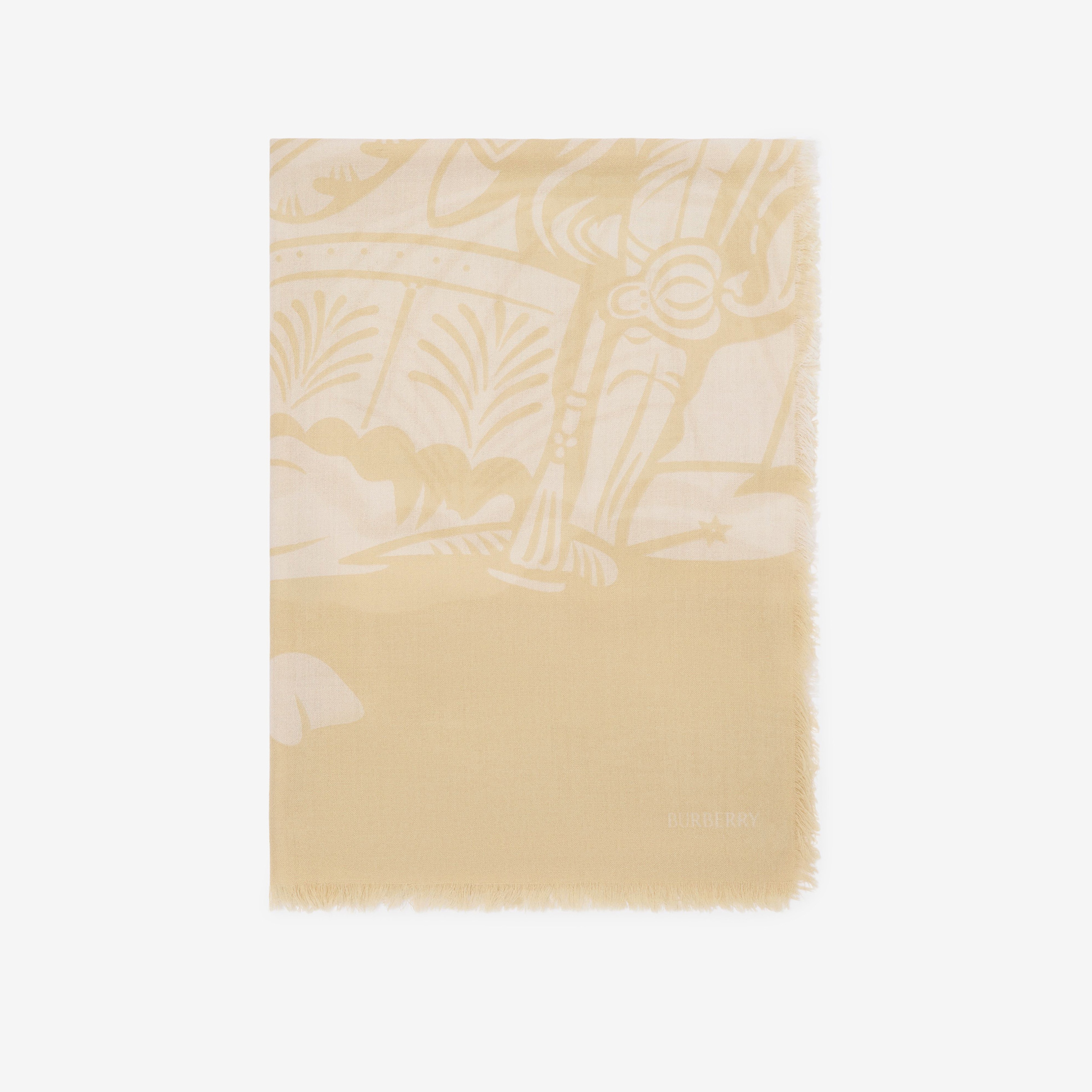 Burberry Large Wool Kadın Bej Şal