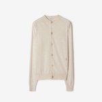 Burberry Pai Wool Cardigan Kadın Krem Hırka