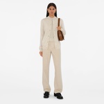 Burberry Pai Wool Cardigan Kadın Krem Hırka