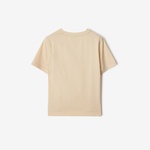 Burberry Cedar Snail Cotton Çocuk Krem T-Shirt