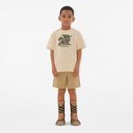 Burberry Cedar Snail Cotton Çocuk Krem T-Shirt
