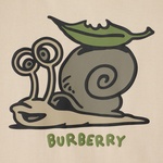 Burberry Cedar Snail Cotton Çocuk Krem T-Shirt
