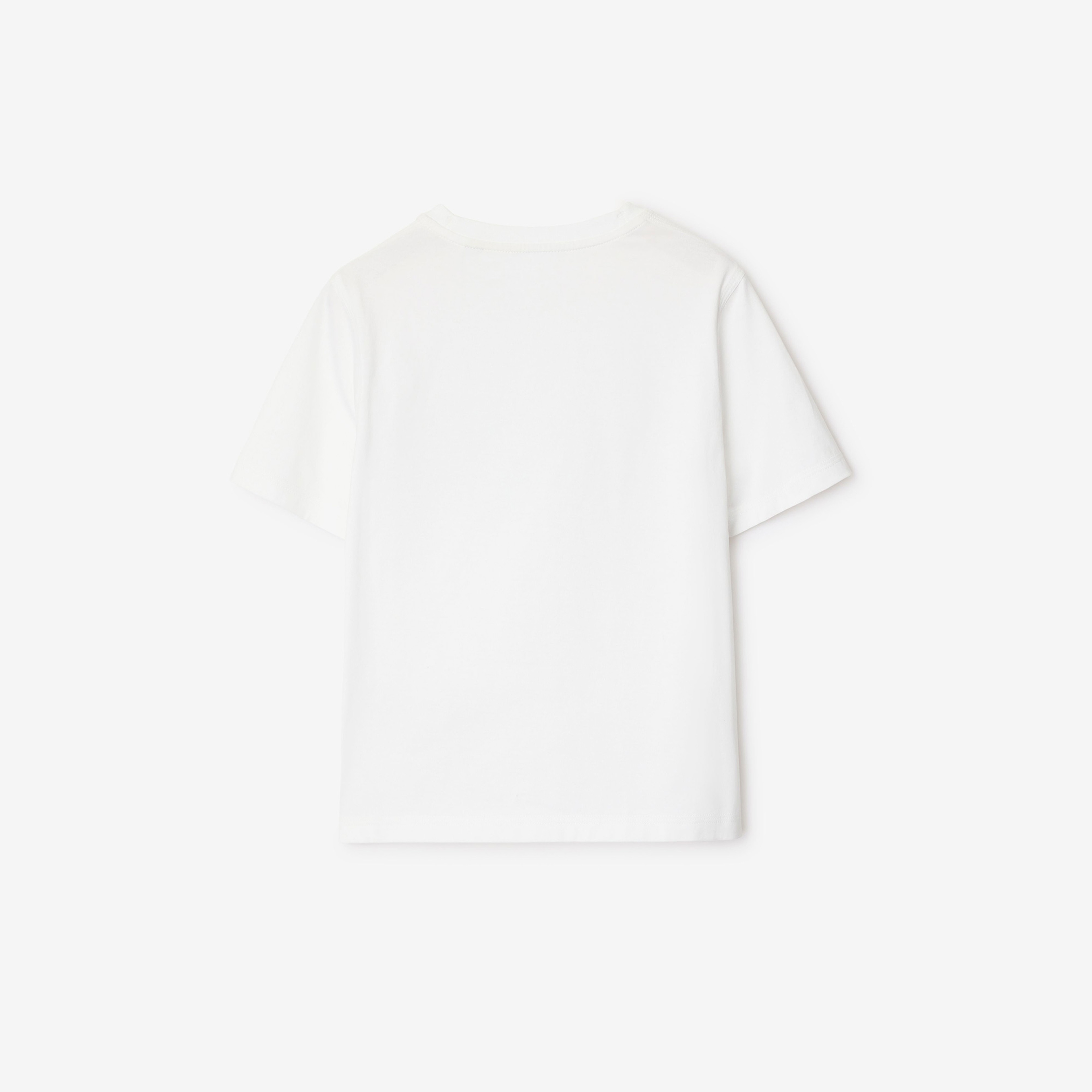 Burberry Cedar Daisy Logo Cotton Çocuk Beyaz T-Shirt