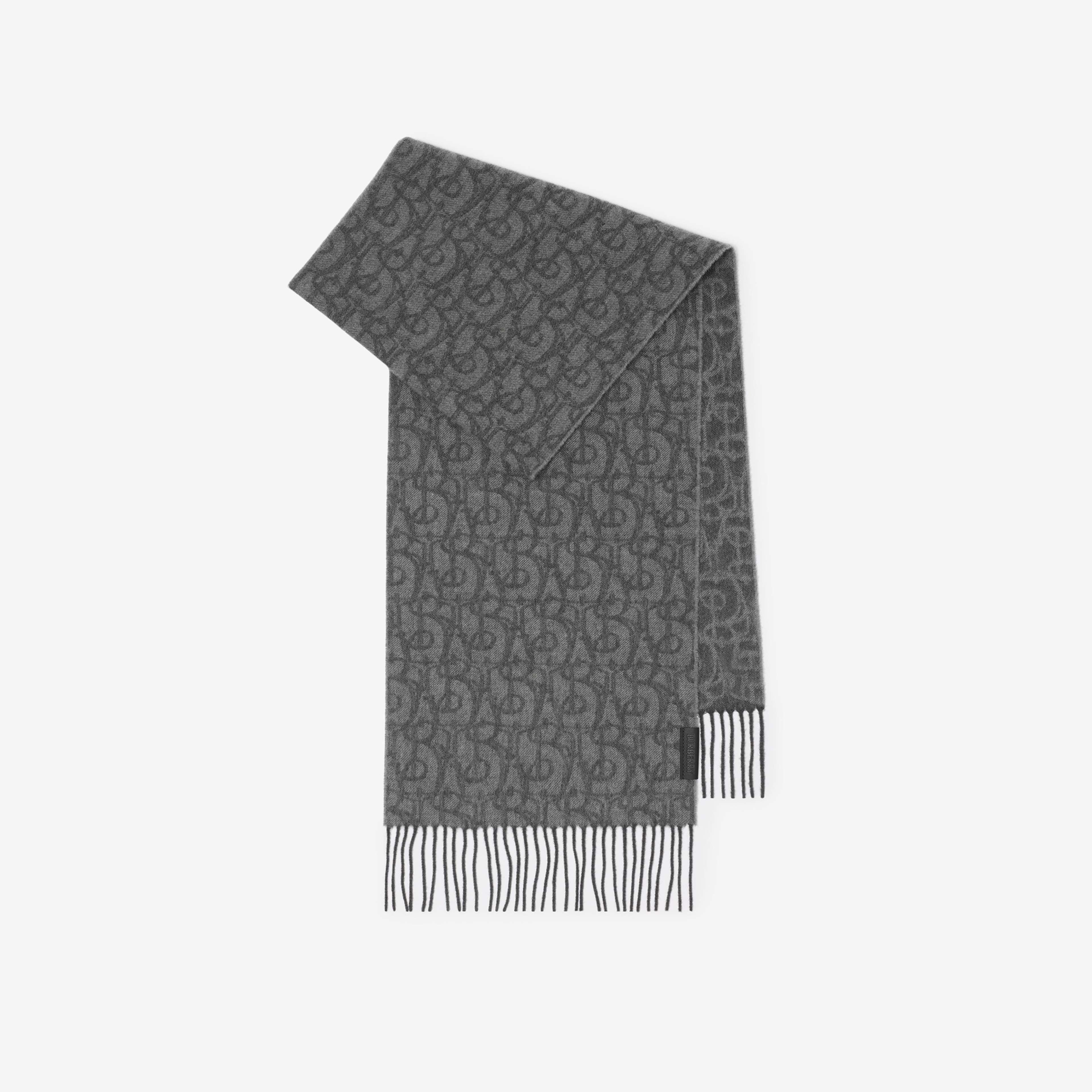 Burberry Anagram Charm Cashmere Kadın Gri Atkı