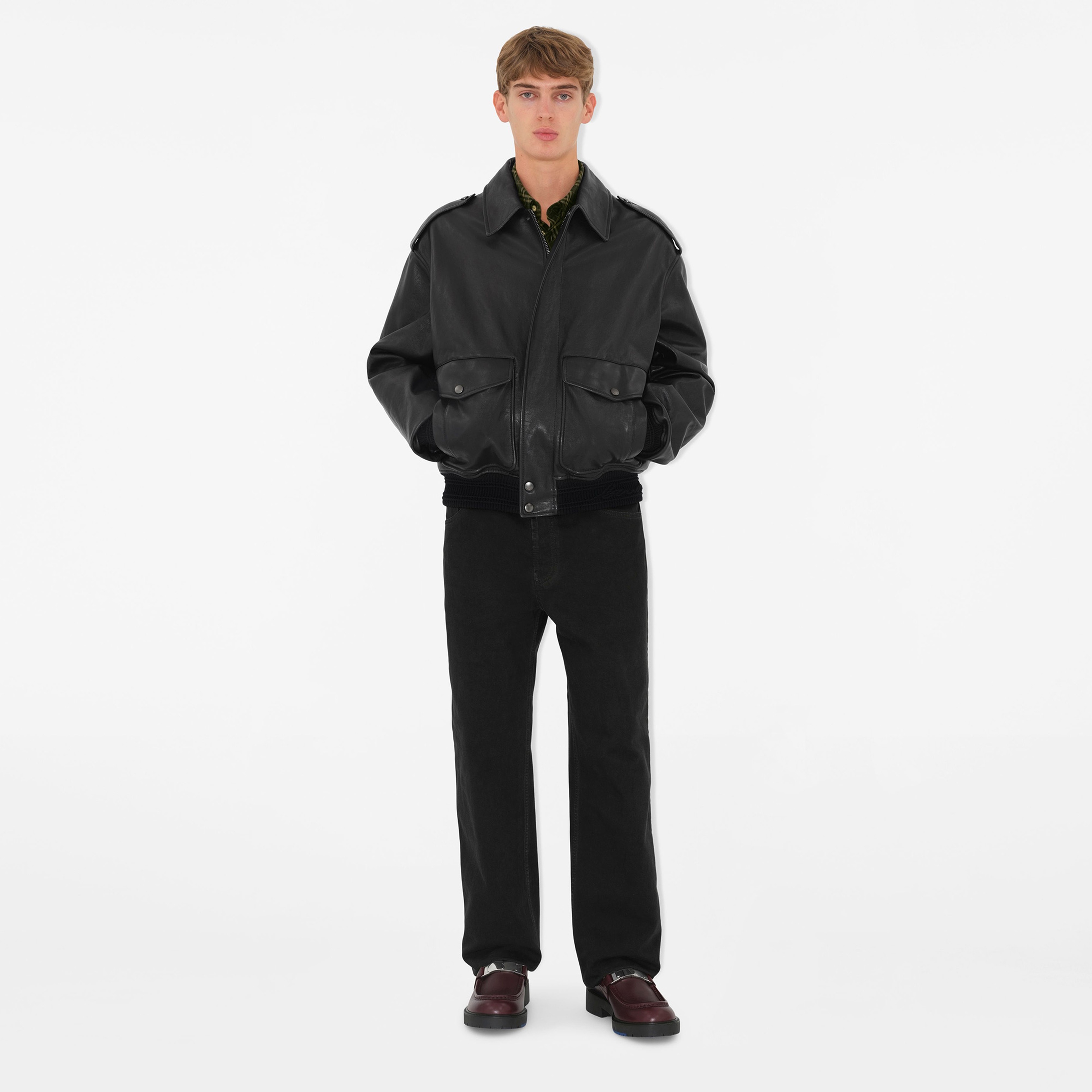 Burberry Leather Raft Loafers Erkek Kahverengi Günlük Ayakkabı