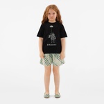 Burberry Cedar Knight Daisy Cotton Çocuk Siyah T-Shirt