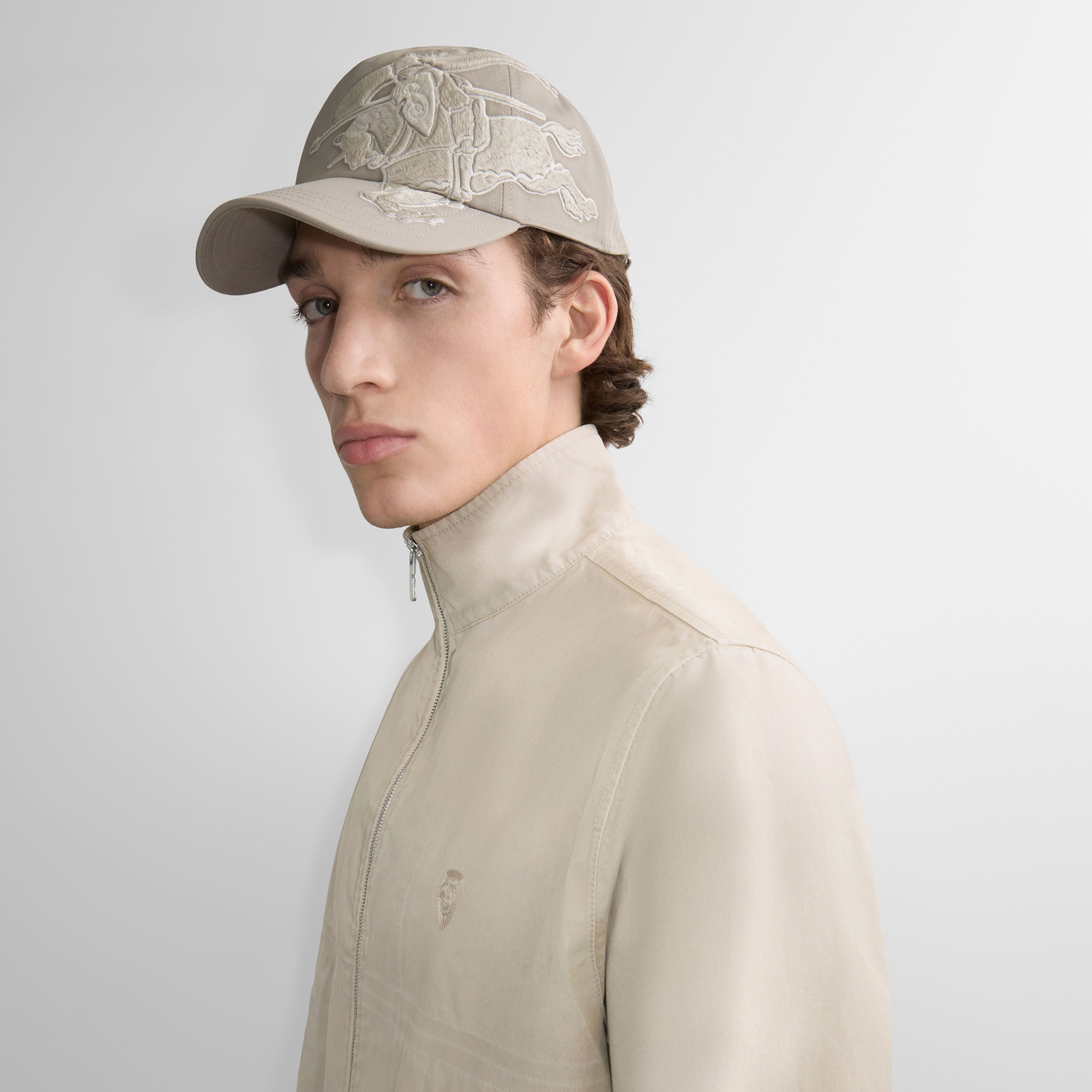 Burberry Jumpy Cotton Baseball Erkek Krem Şapka