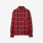 Burberry Lny25 Giu Wool Overshirt Erkek Kırmızı Mont