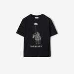 Burberry Cedar Knight Daisy Cotton Çocuk Siyah T-Shirt