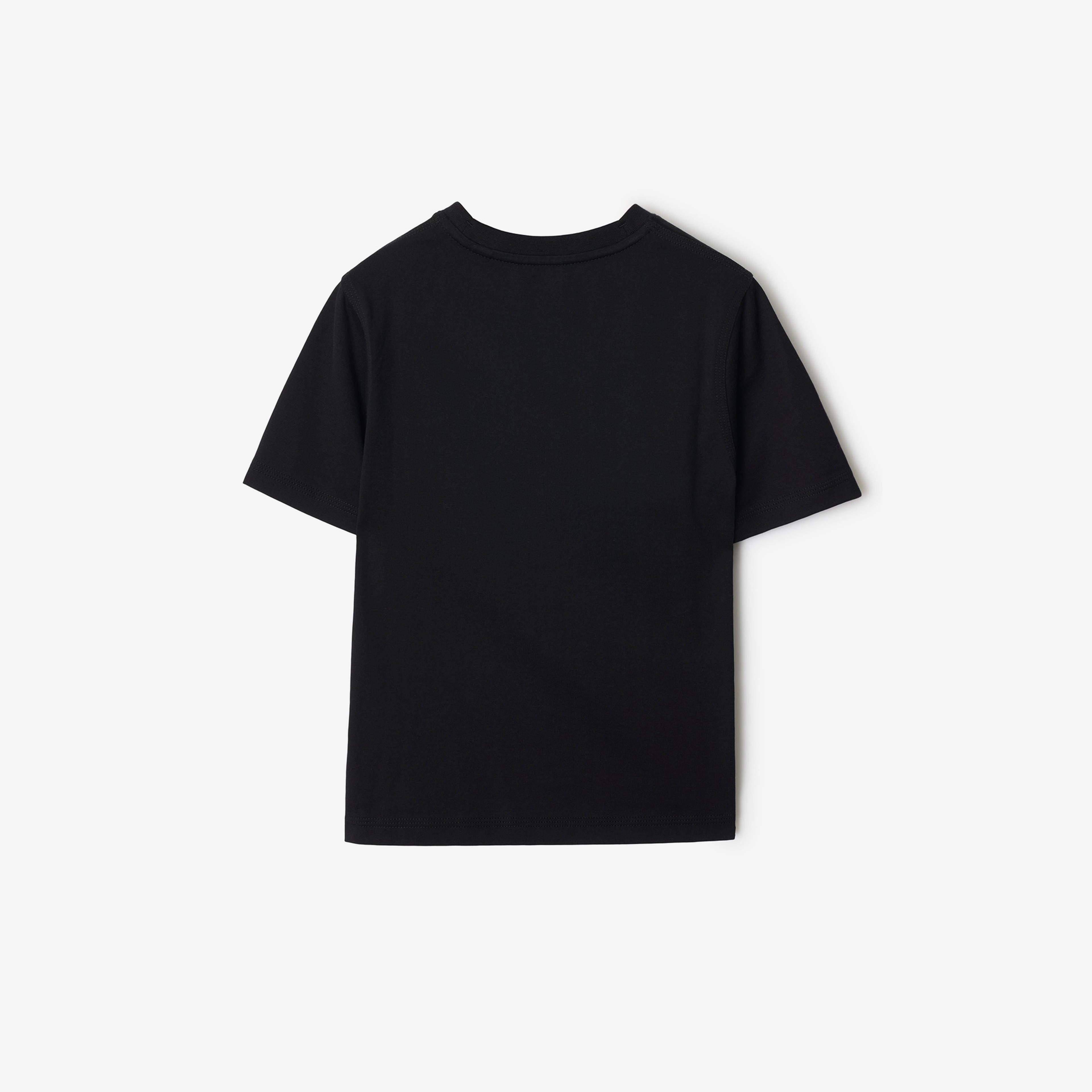 Burberry Cedar Knight Daisy Cotton Çocuk Siyah T-Shirt