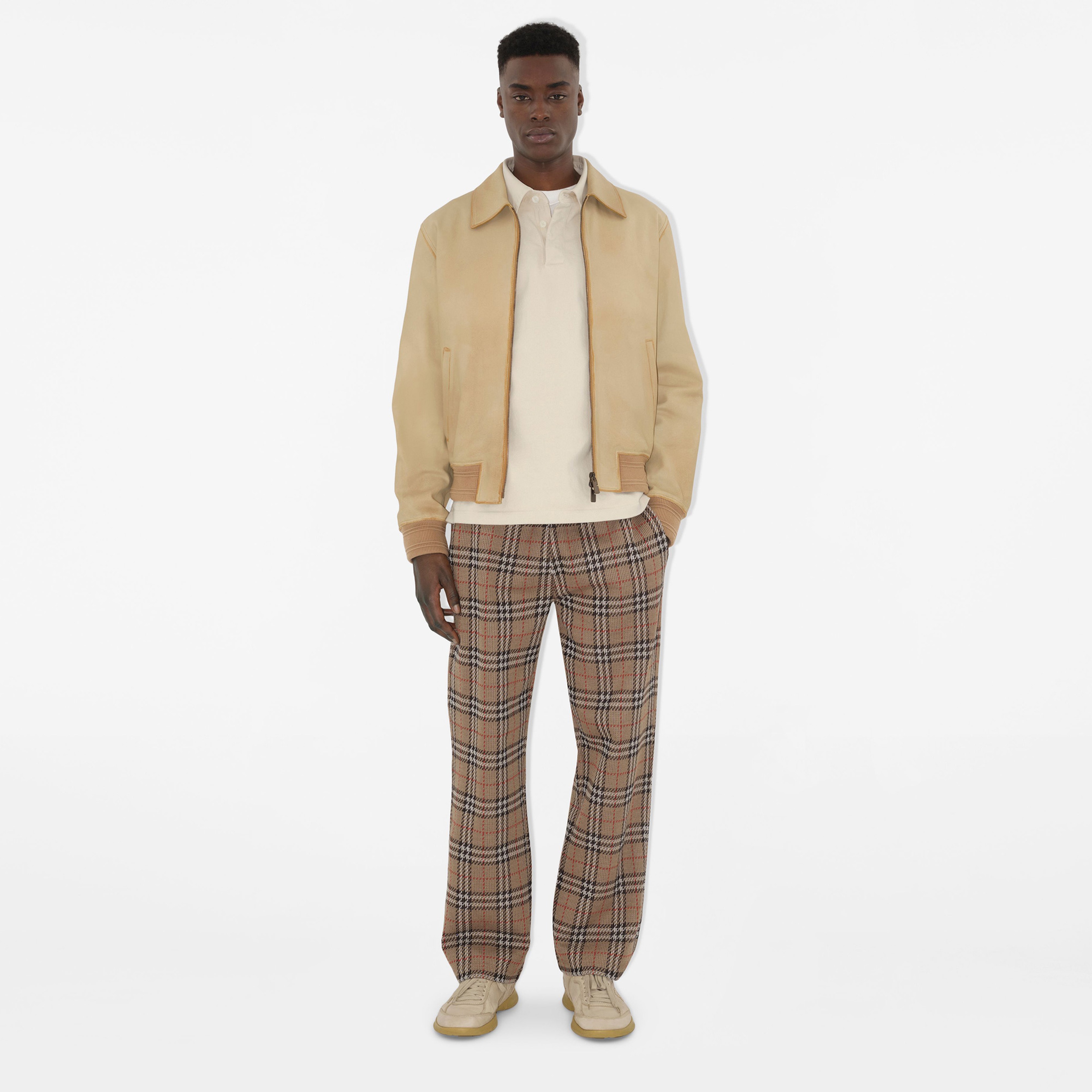 Burberry Sic Cotton Blend Track Erkek Bej Eşofman Altı