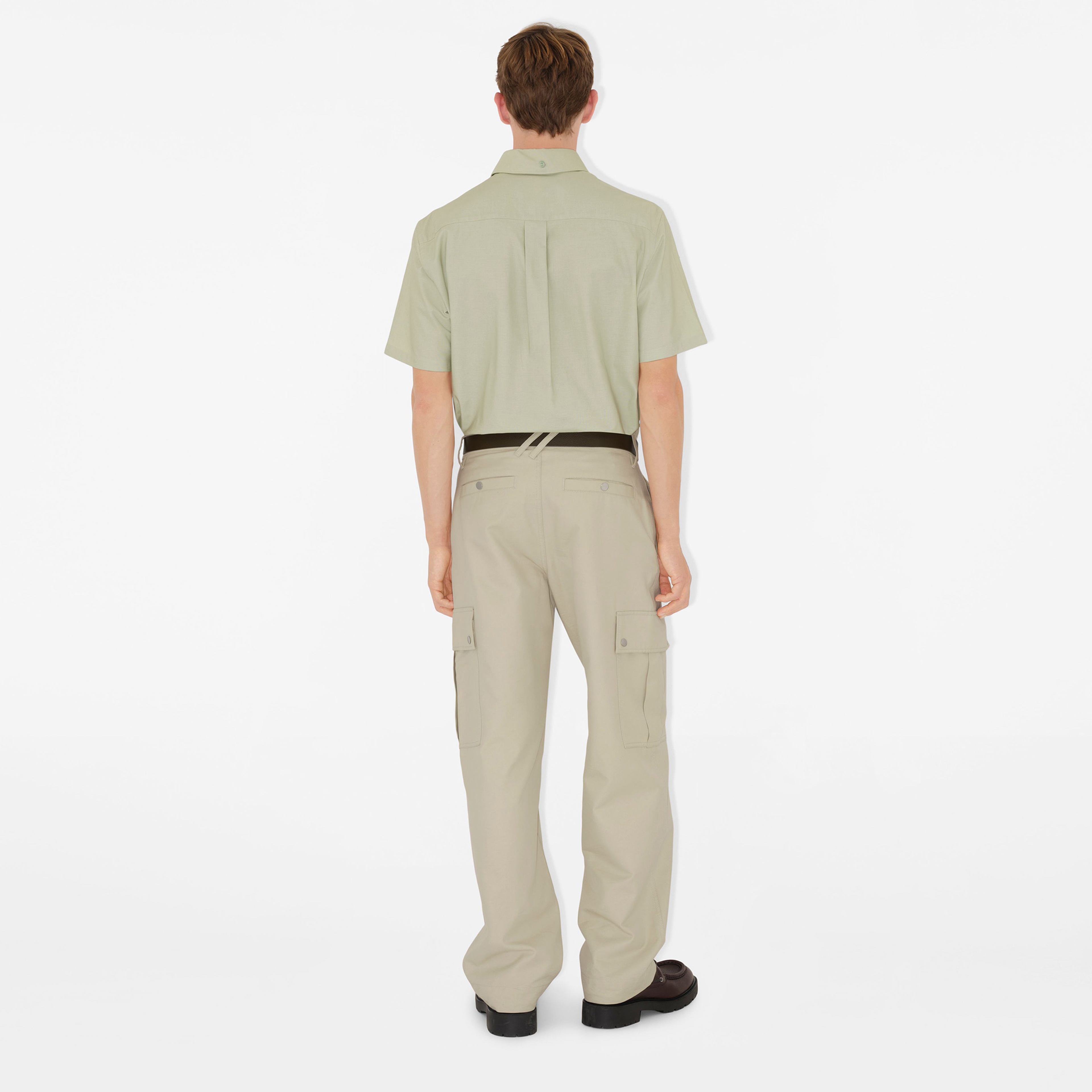 Burberry Relaxed Fit Cotton Oxford Erkek Krem Gömlek