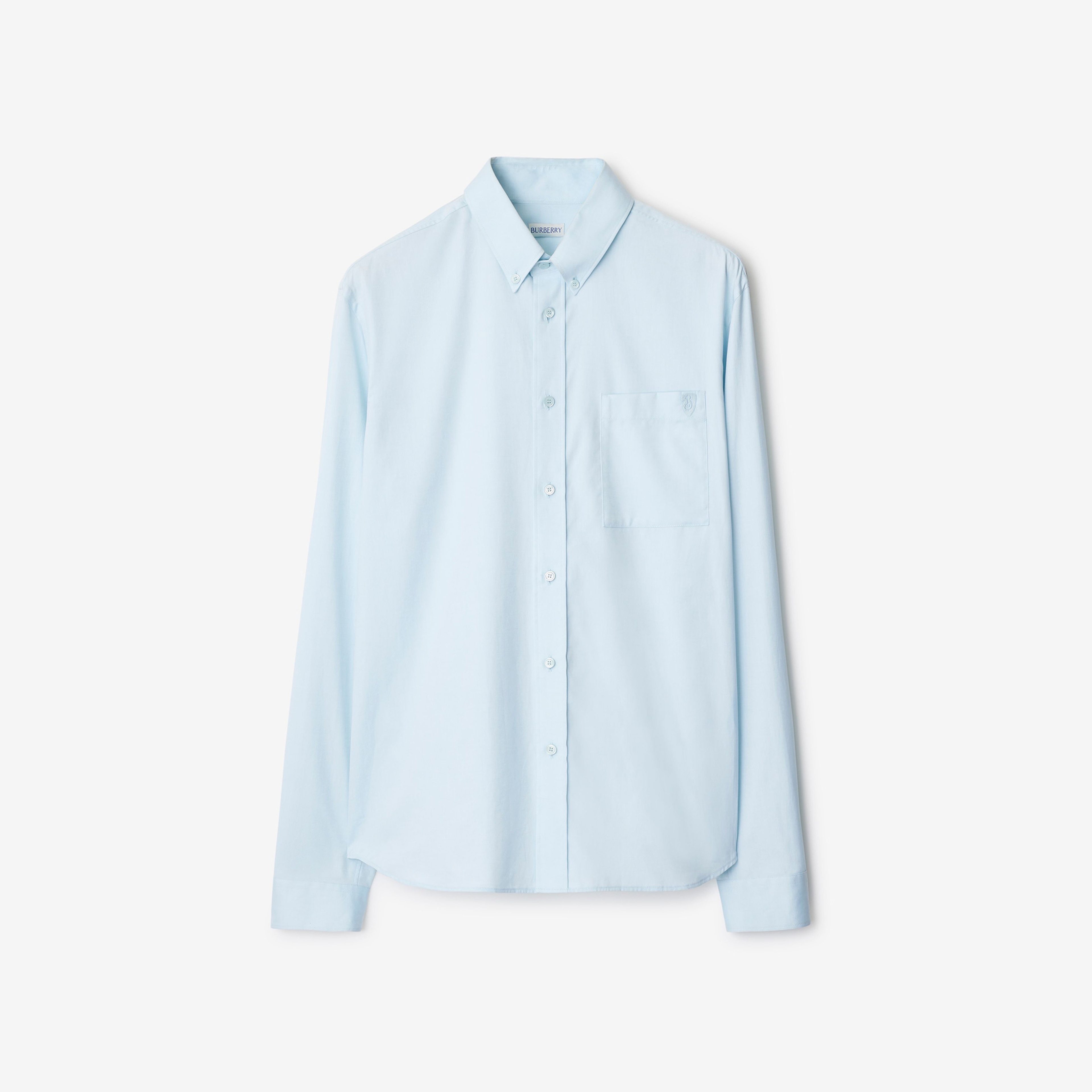 Burberry Relaxed Fit Cotton Oxford Erkek Mavi Gömlek