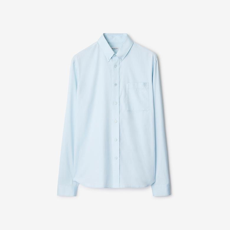 Burberry Relaxed Fit Cotton Oxford Erkek Mavi Gömlek