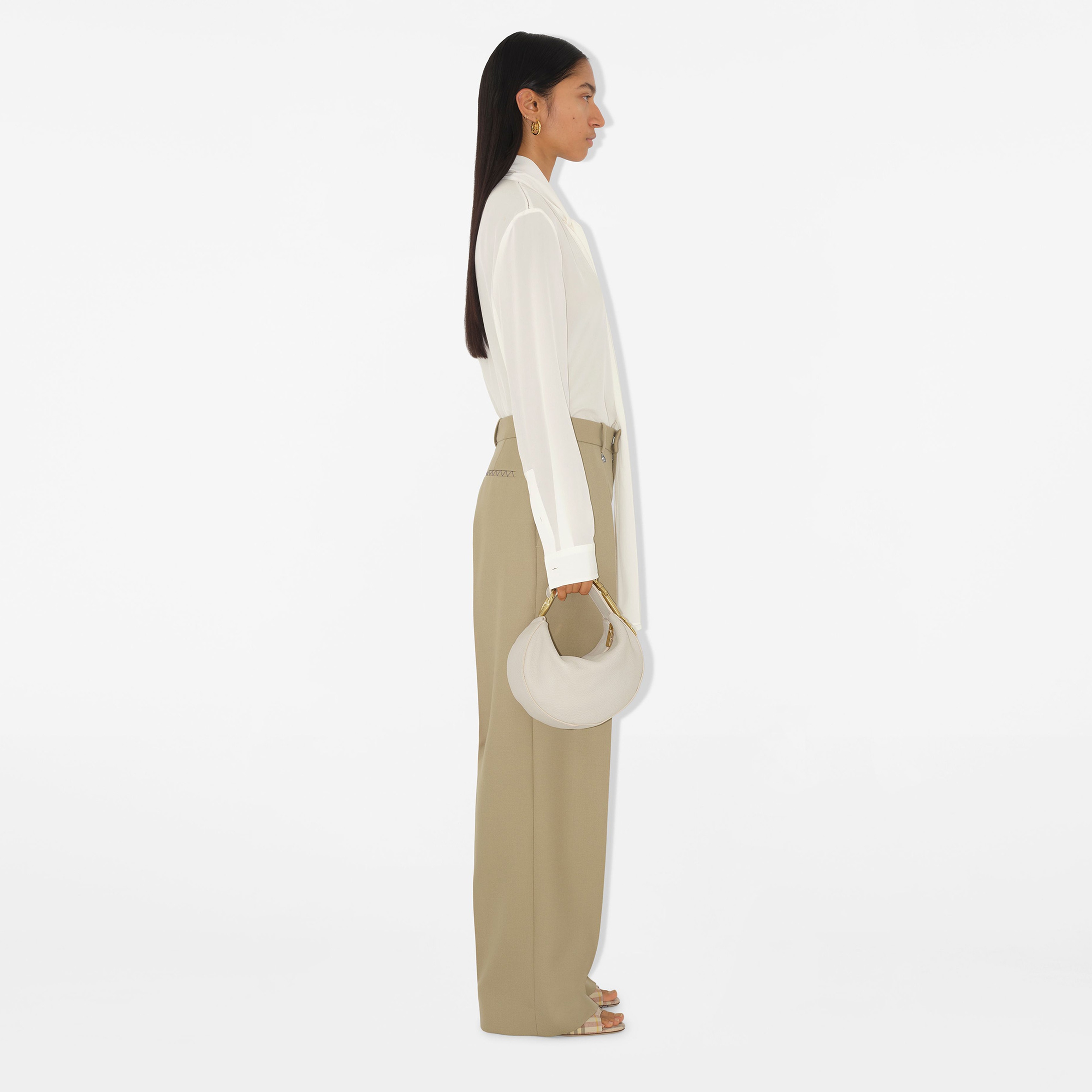 Burberry Ros Silk Blouse Kadın Beyaz Gömlek