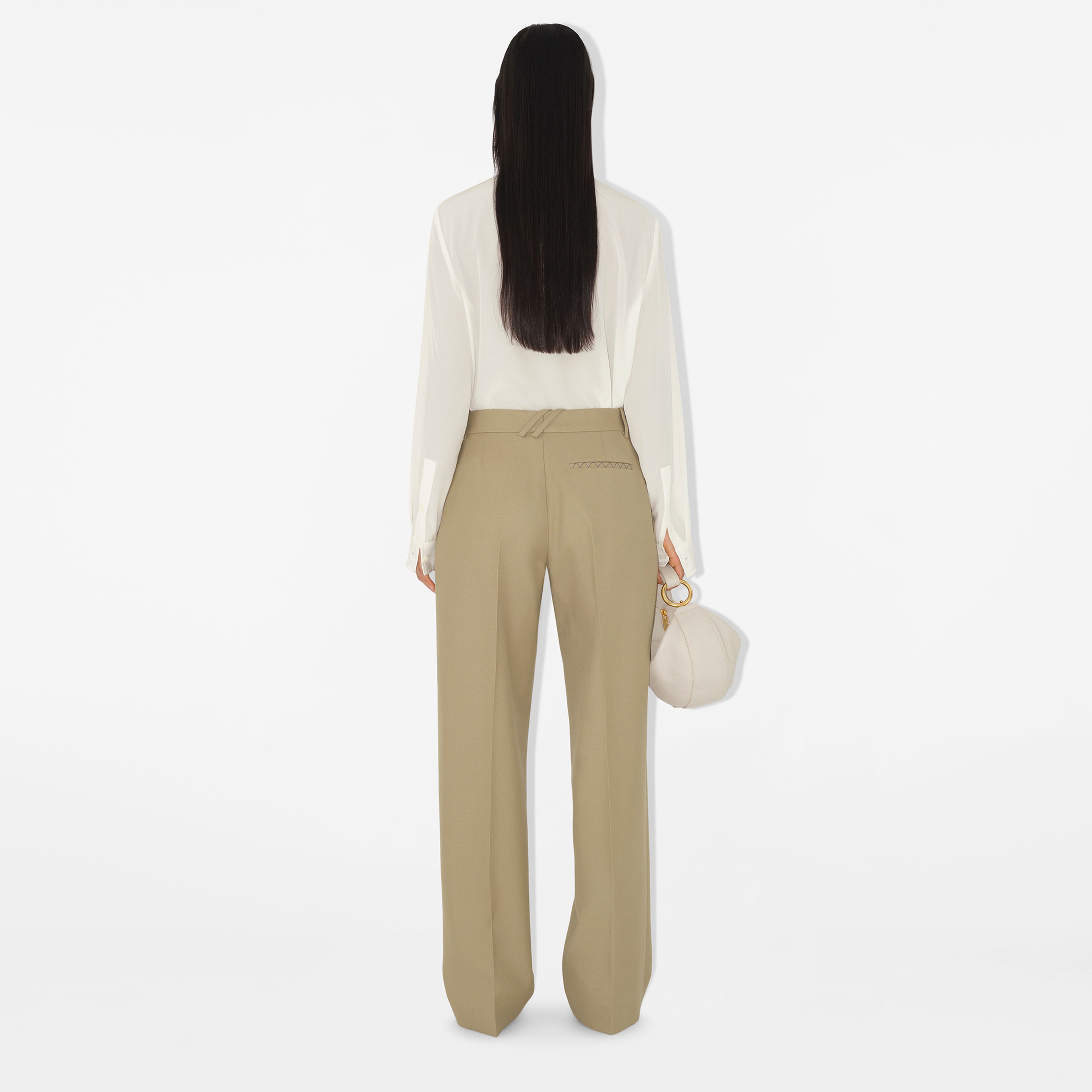 Burberry Ros Silk Blouse Kadın Beyaz Gömlek