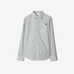 Burberry Striped Cotton Kadın Beyaz Gömlek