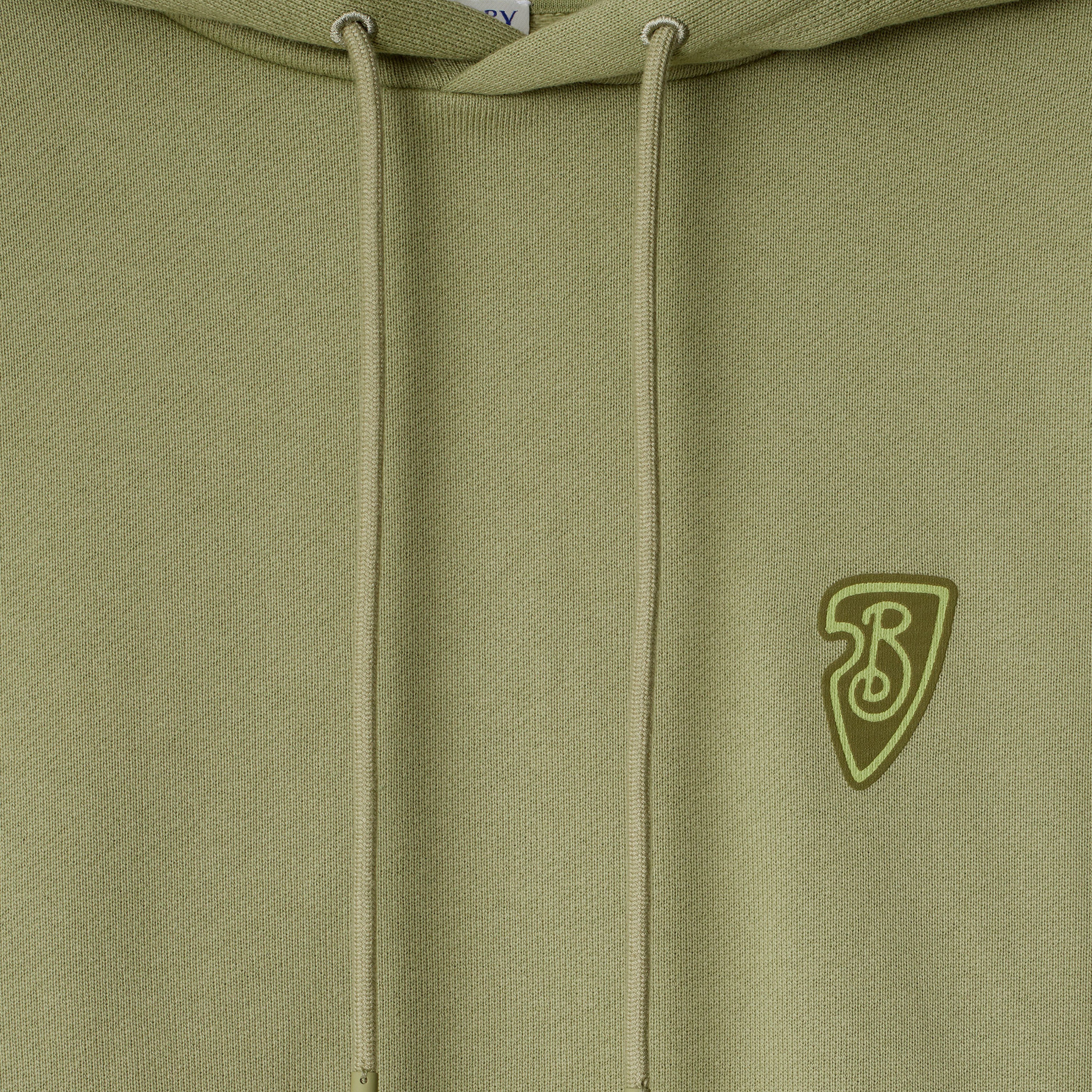 Burberry Sic Cotton Erkek Haki Hoodie