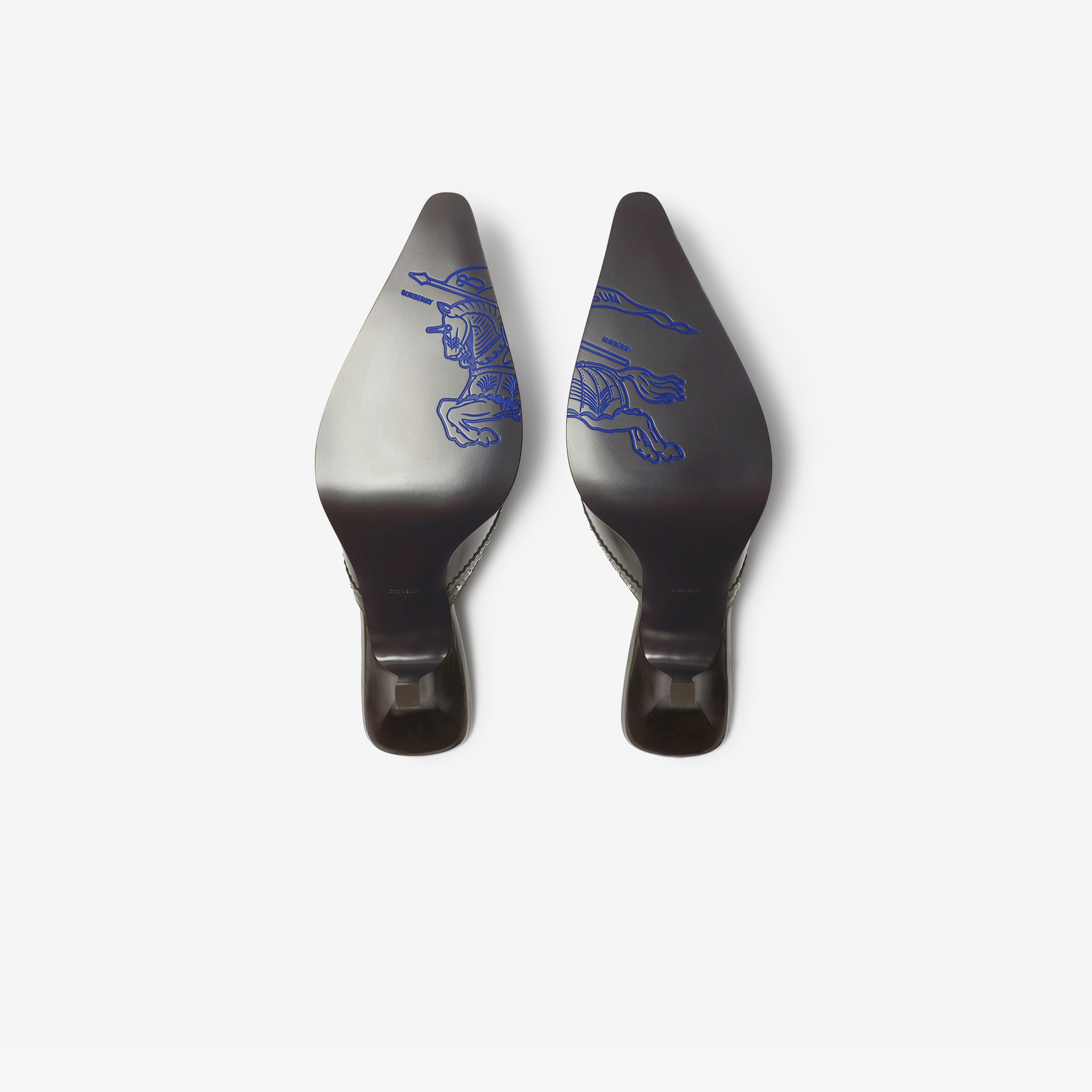 Burberry Studded Leather Bird Mules Kadın Haki Topuklu Terlik