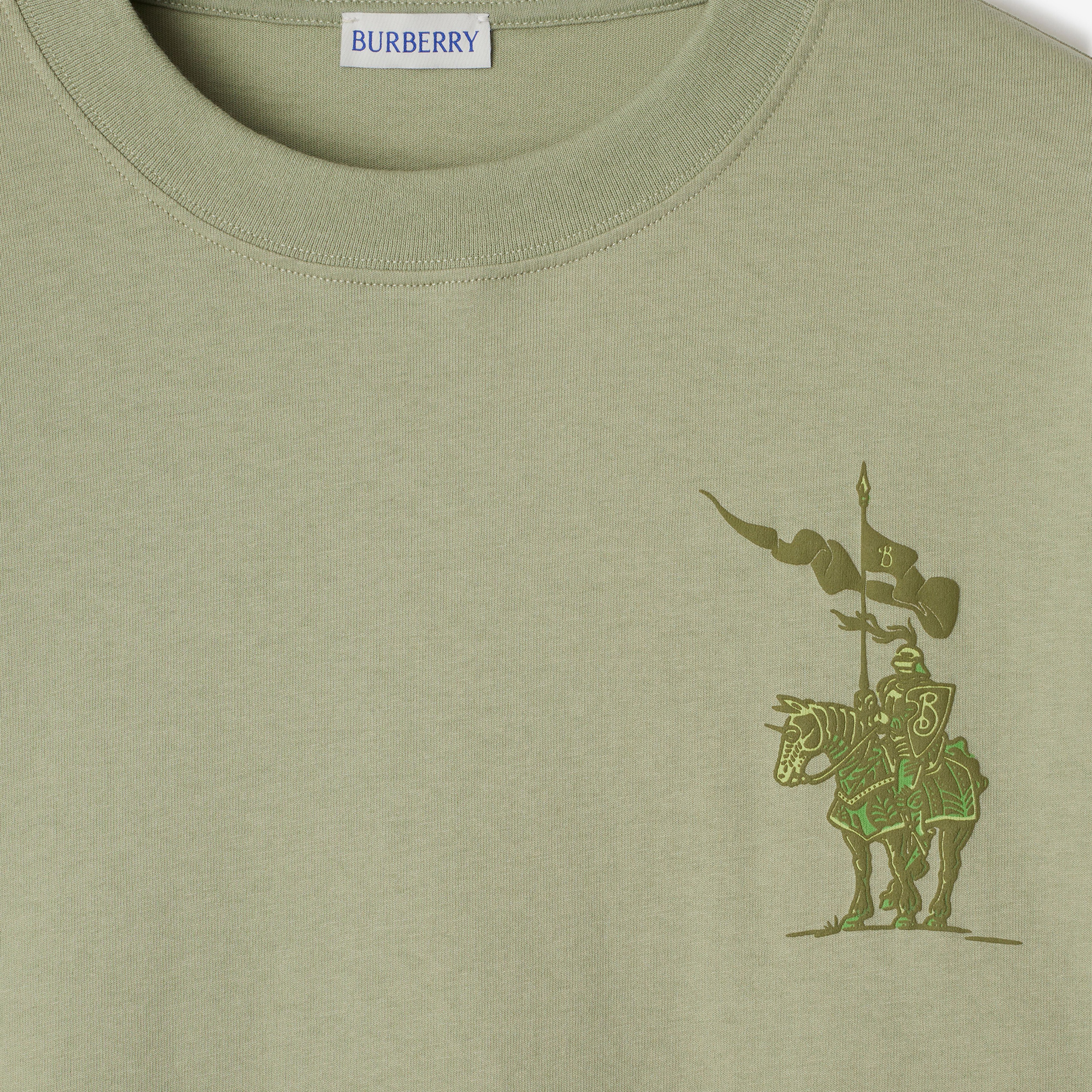 Burberry Sic Cotton Erkek Haki T-Shirt