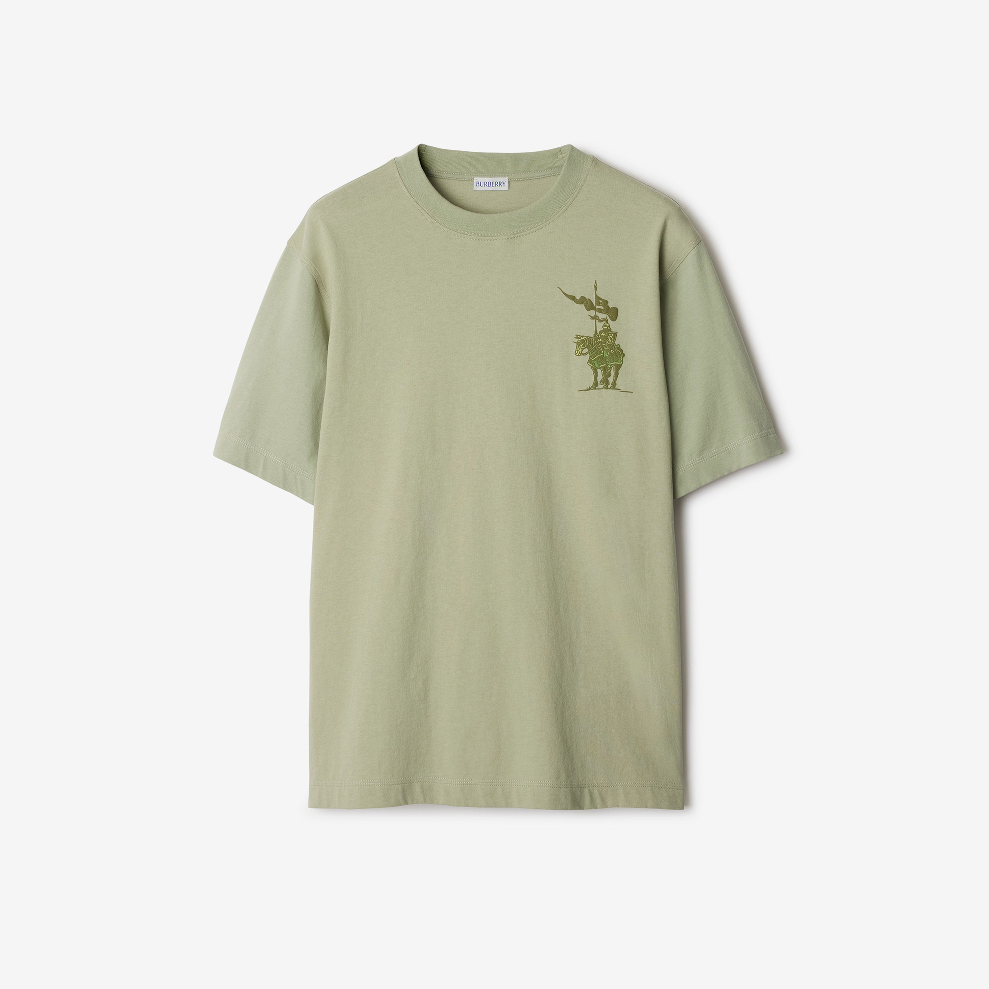 Burberry Sic Cotton Erkek Haki T-Shirt