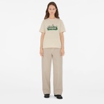 Burberry For Daisy Logo Cotton Kadın Krem T-Shirt