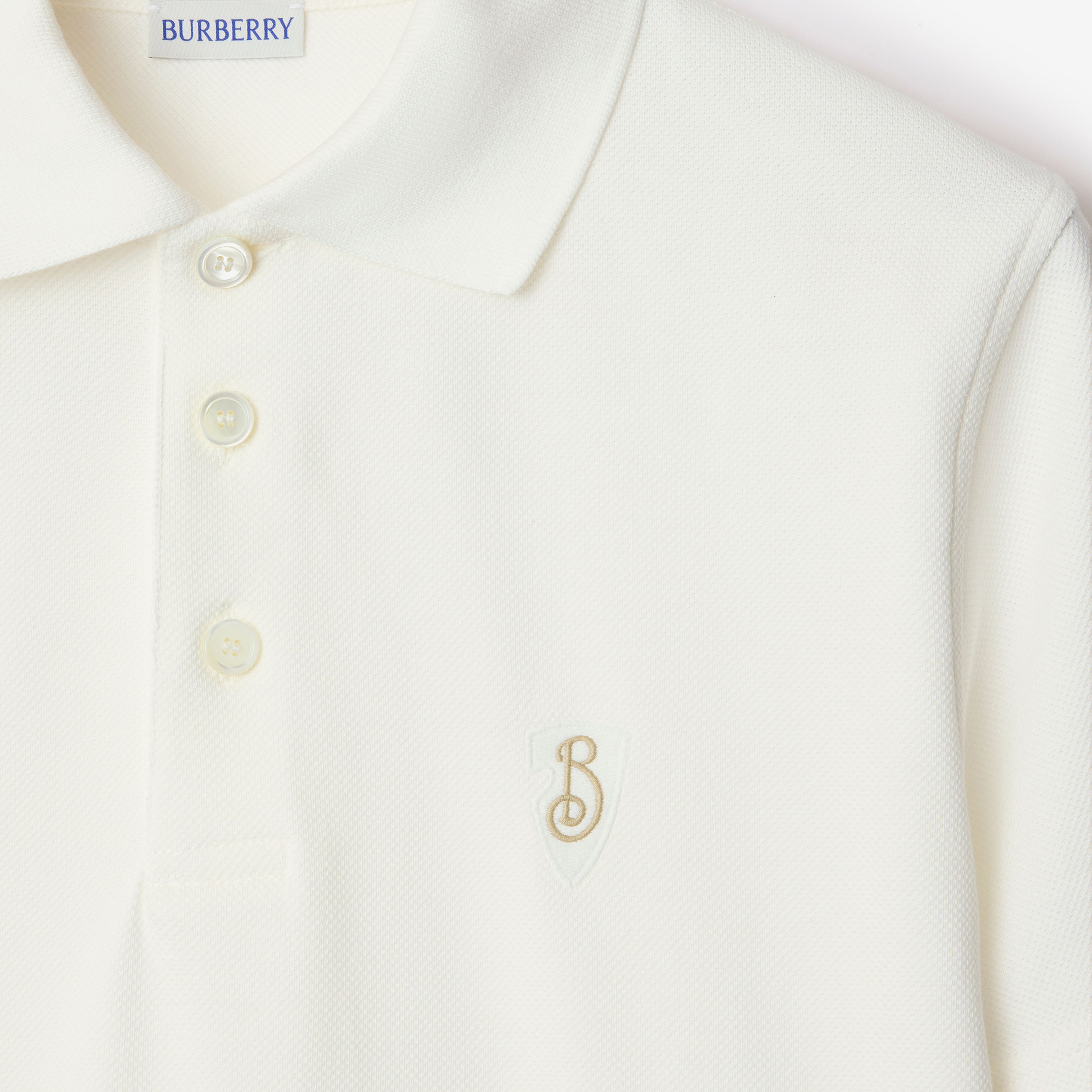 Burberry For Cotton Erkek Beyaz Polo