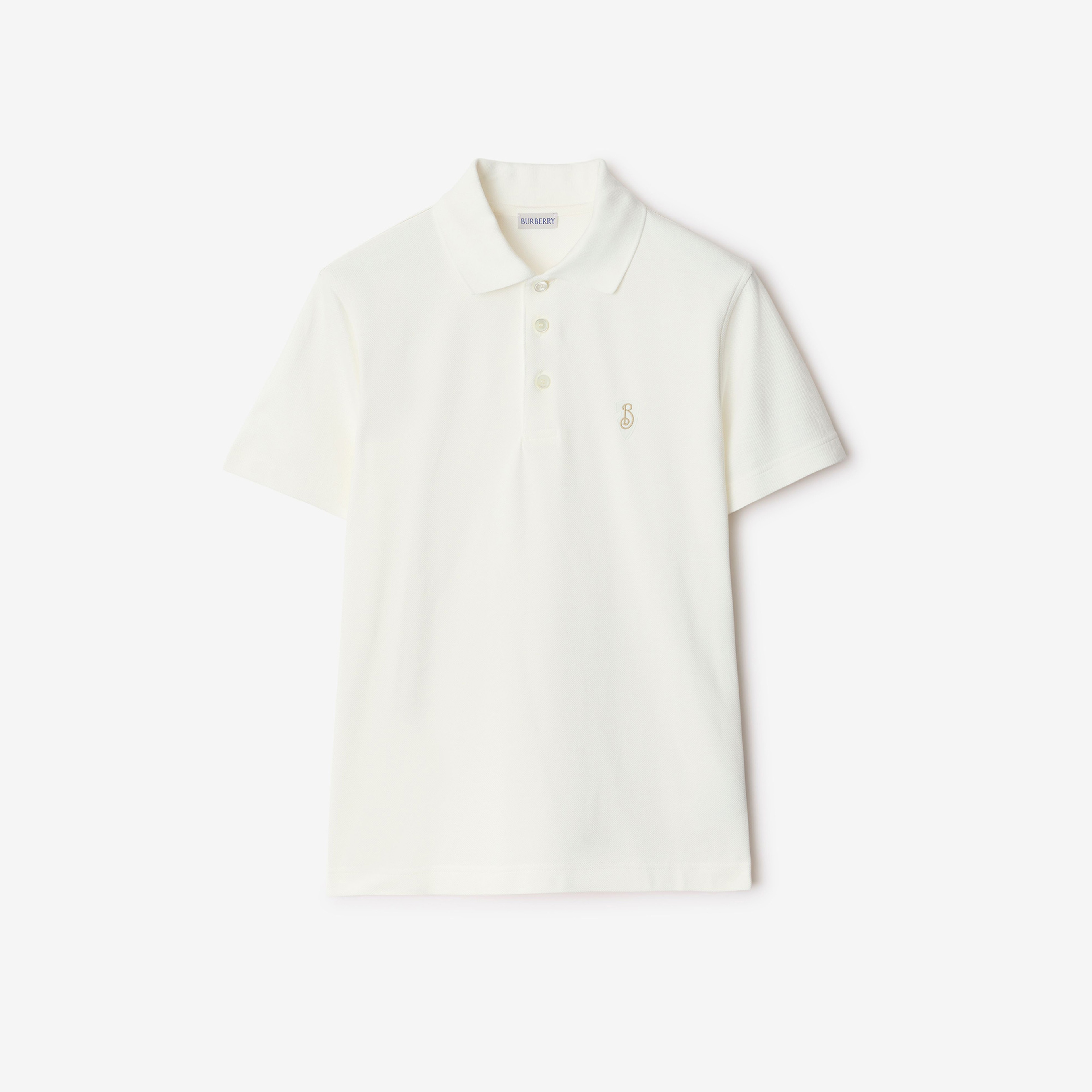 Burberry For Cotton Erkek Beyaz Polo