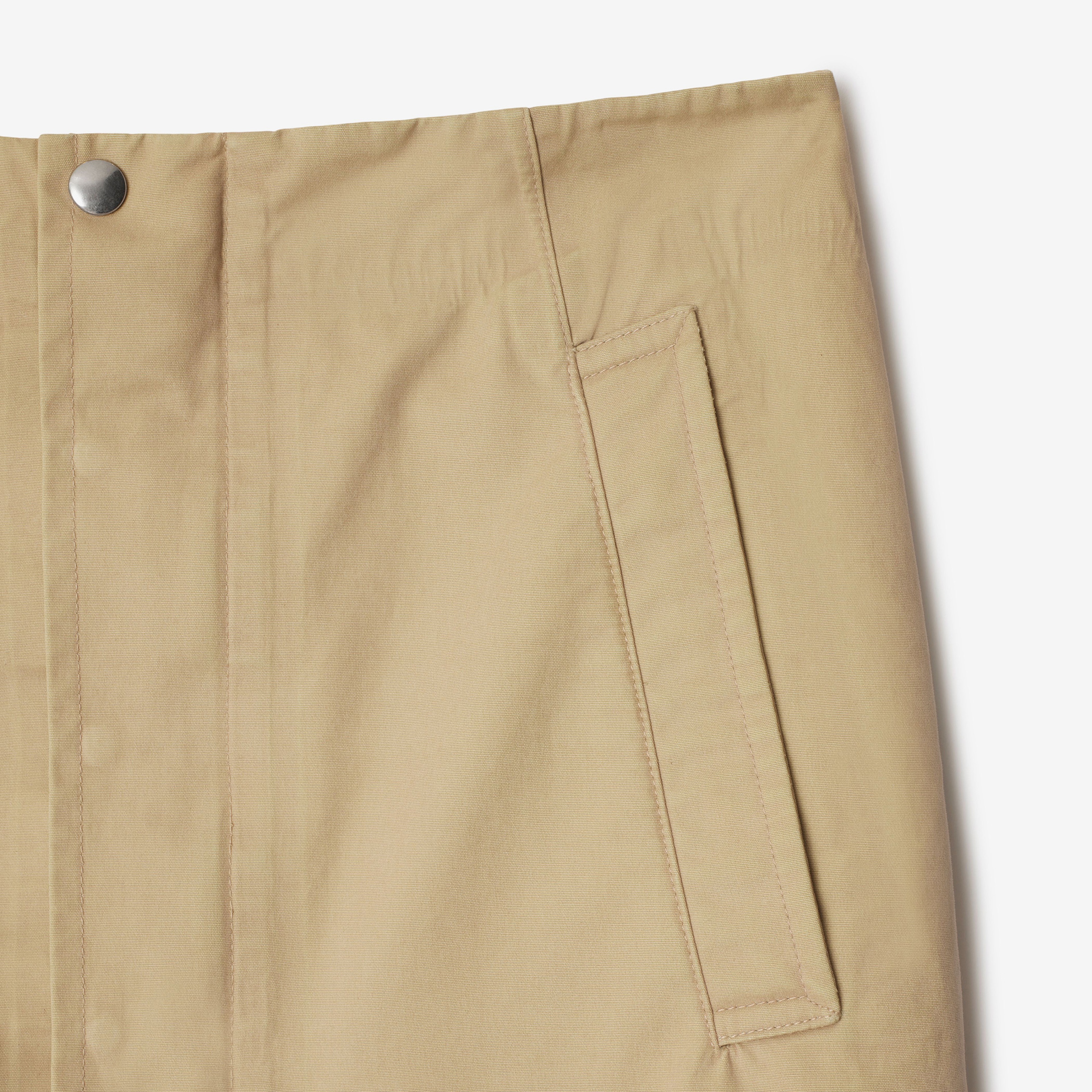 Burberry Tec Cotton Midi Kadın Bej Etek