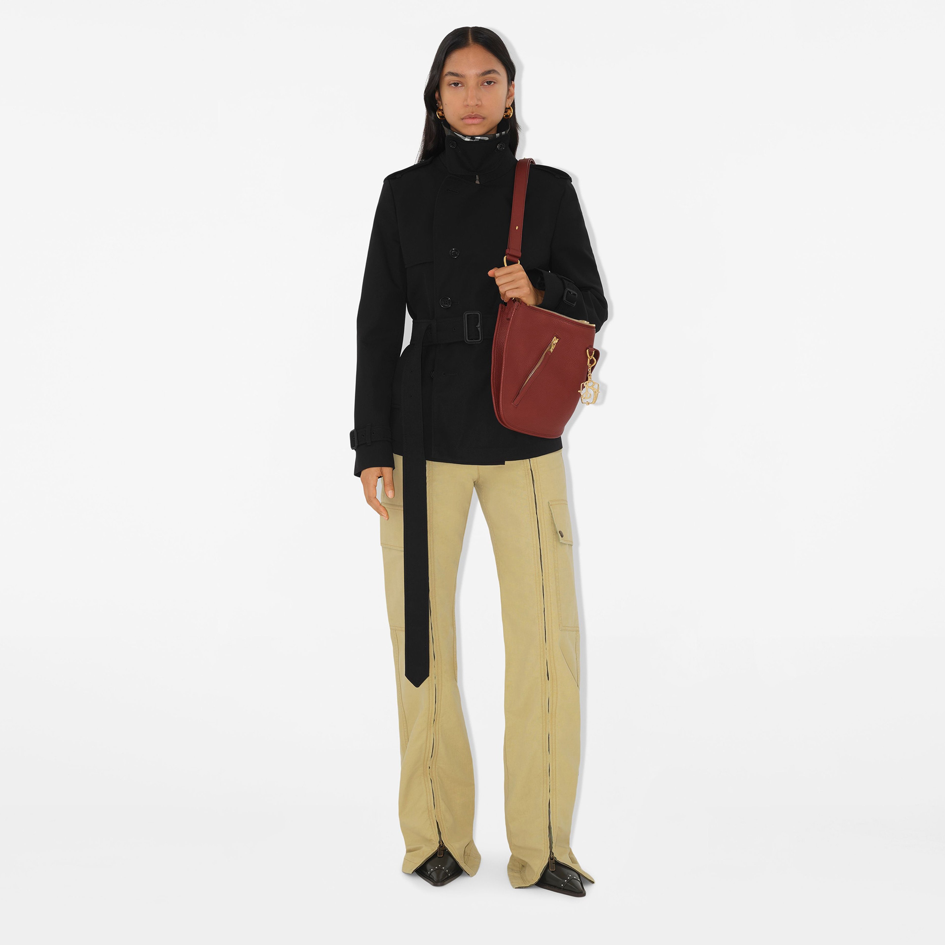 Burberry Shield Twin Kadın Kırmızı Omuz Çantası